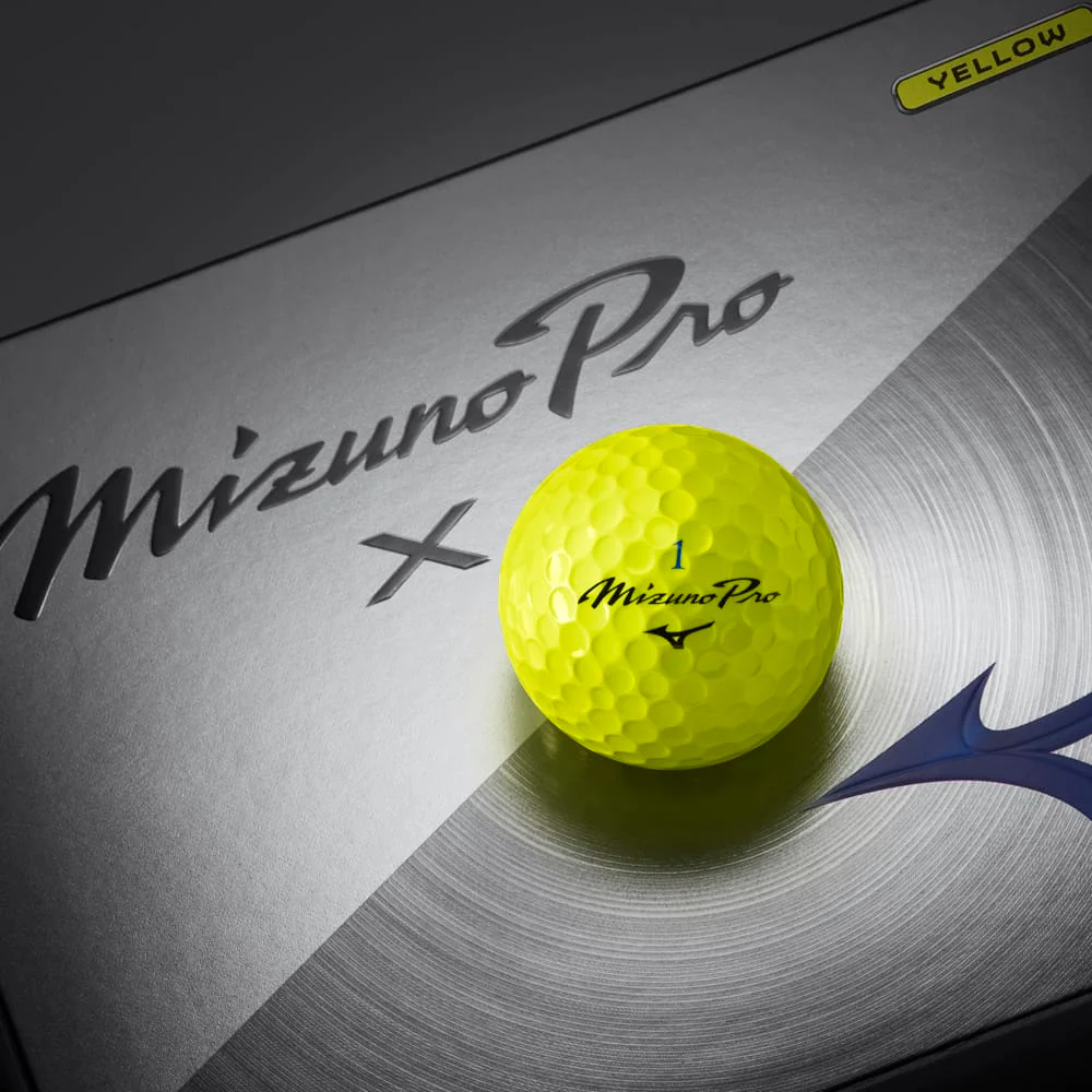 Mizuno Pro X Golf Balls - Yellow - 12 Pack - Image 3