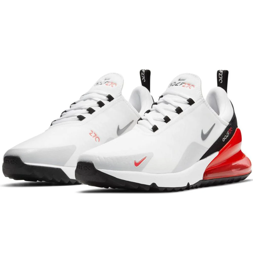 Nike Air Max 270 G Spikeless Shoes - White/Cool Grey/Black/Red - Image 3