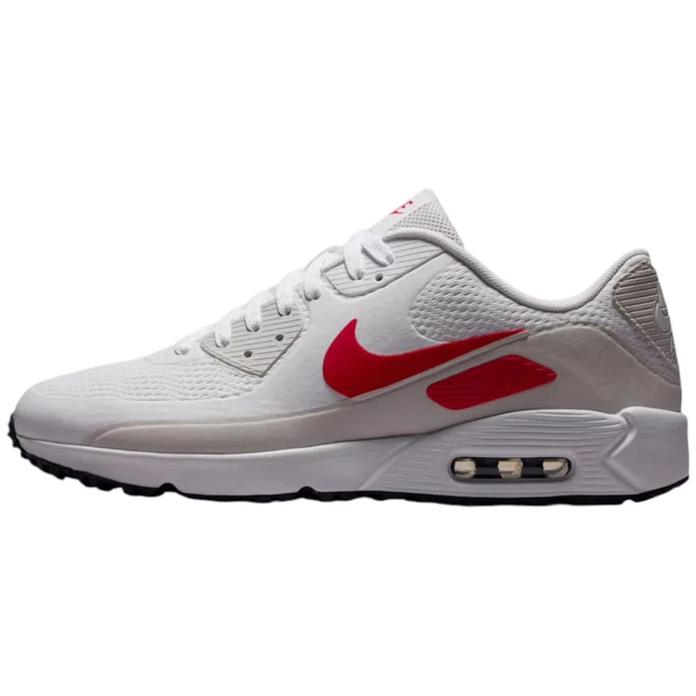 Nike Air Max 90 G Waterproof Spikeless Shoes - White/Fire Red/Photon Dust/Midnight Navy - Image 4