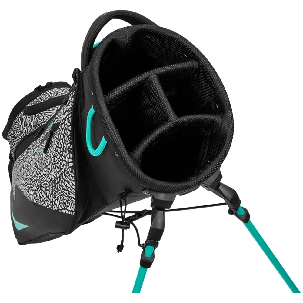 Nike Air Max Lite Golf Stand Bag - Black/Wolf Grey/Clear Jade - Image 2