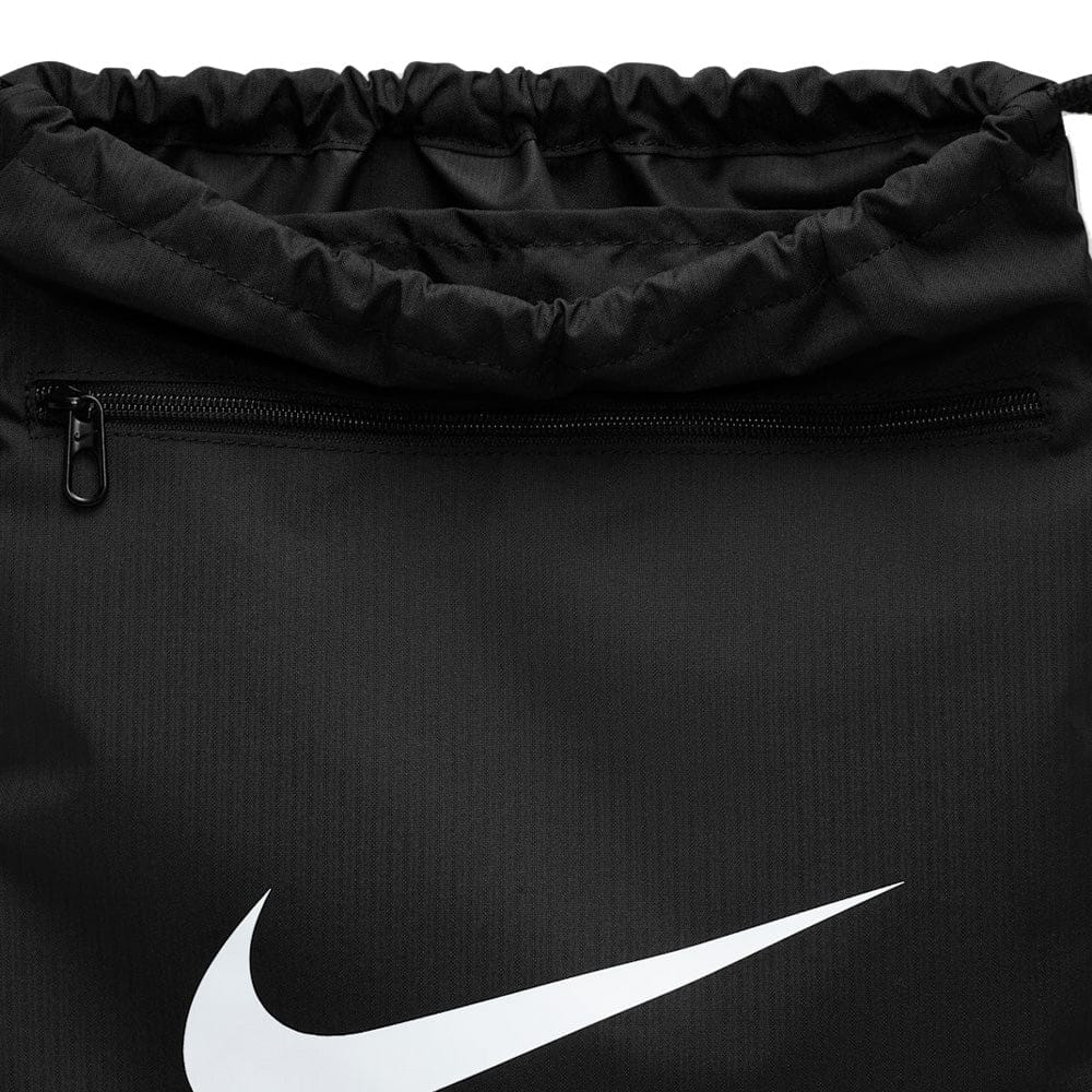 Nike Brasilia 9.5 Training Gymsack - Black/Black/White - Image 6