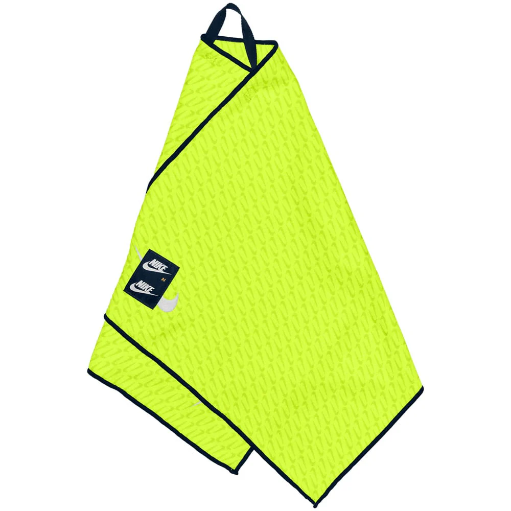 Nike Caddy Golf Graphic Energy Towel 2.0 - Energy Volt Ice/Midnight Navy - Image 2