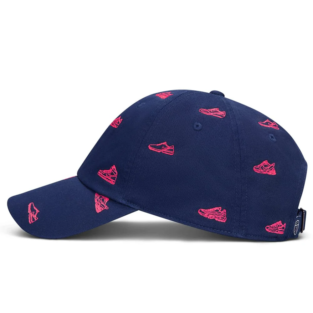 Nike Club Unstructured Golf Cap - College Navy/Hot Lava - Image 3