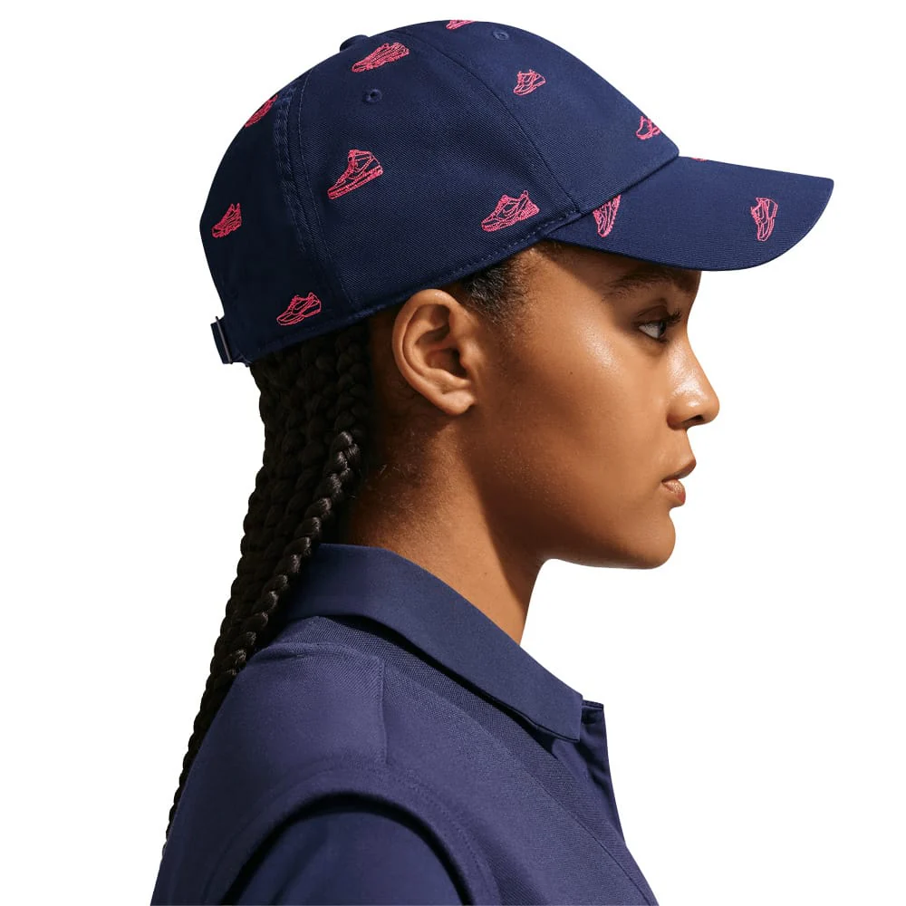 Nike Club Unstructured Golf Cap - College Navy/Hot Lava - Image 5