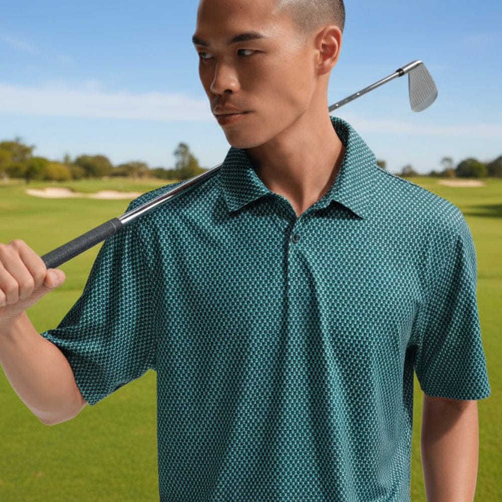 Nike Dri-Fit Velocity Floral Print Polo Shirt - Malachite/College Navy/White - Image 5