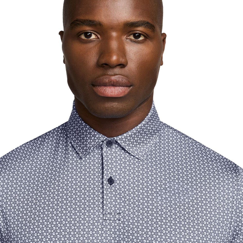 Nike Dri-Fit Velocity Micro Print Polo Shirt - College Navy/College Navy/White - Image 3