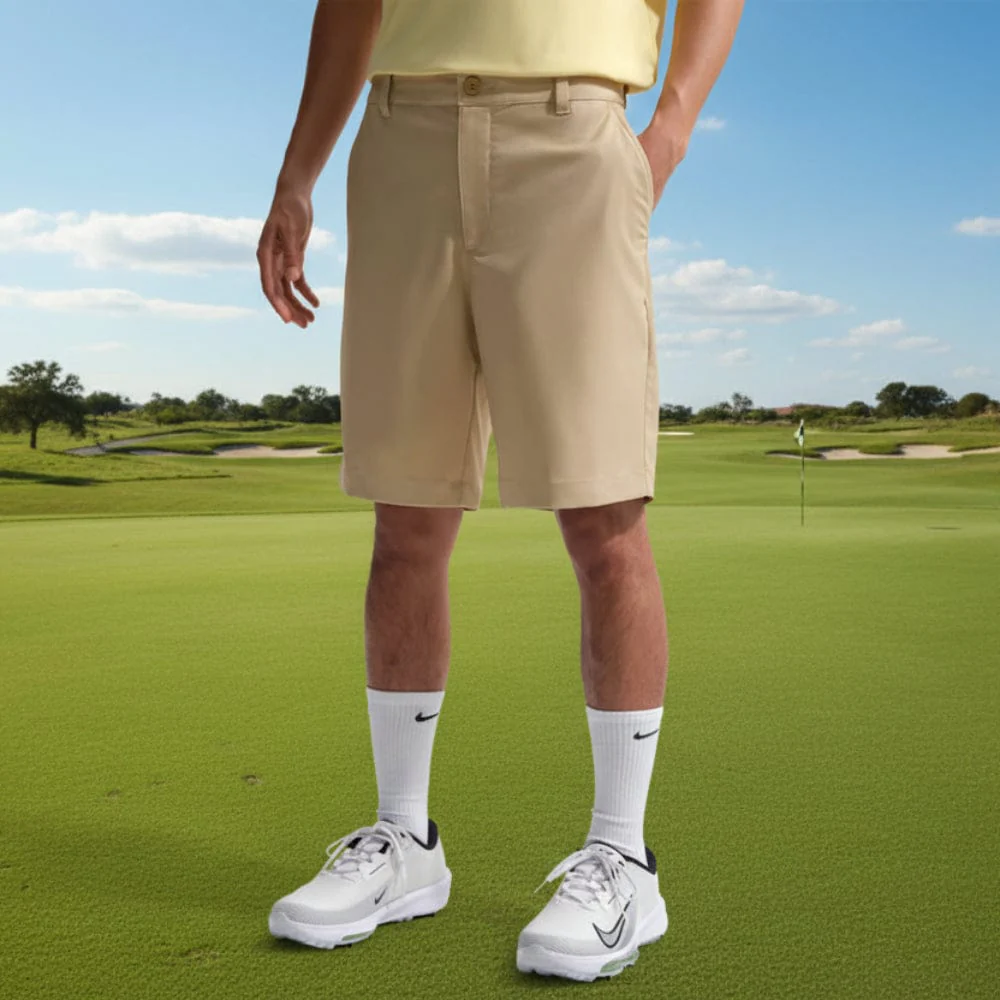 Nike Dri-Fit Velocity Shorts - Limestone/Black/Limestone - Image 3