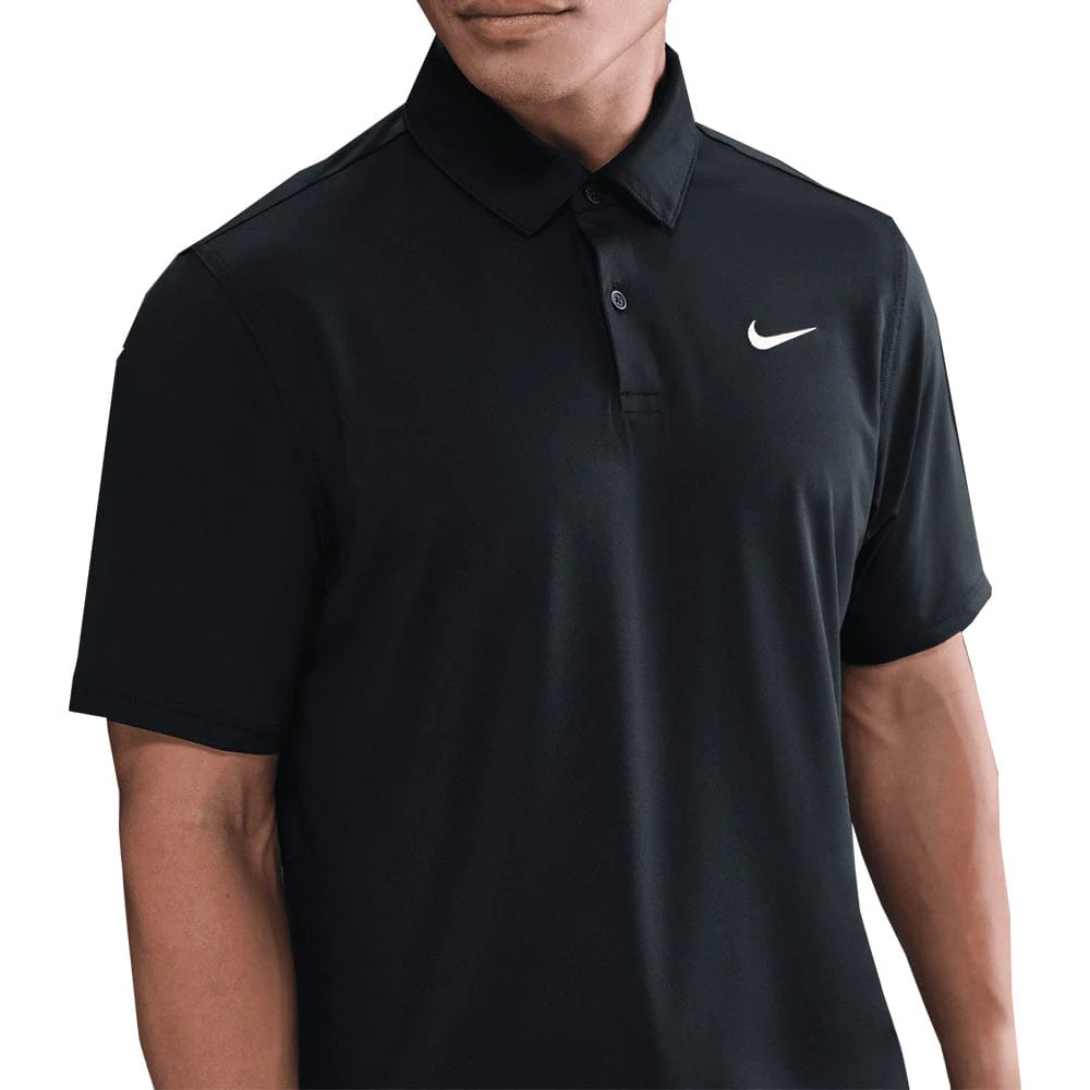 Nike Dri-Fit Velocity Solid Polo Shirt - Black/White - Image 3