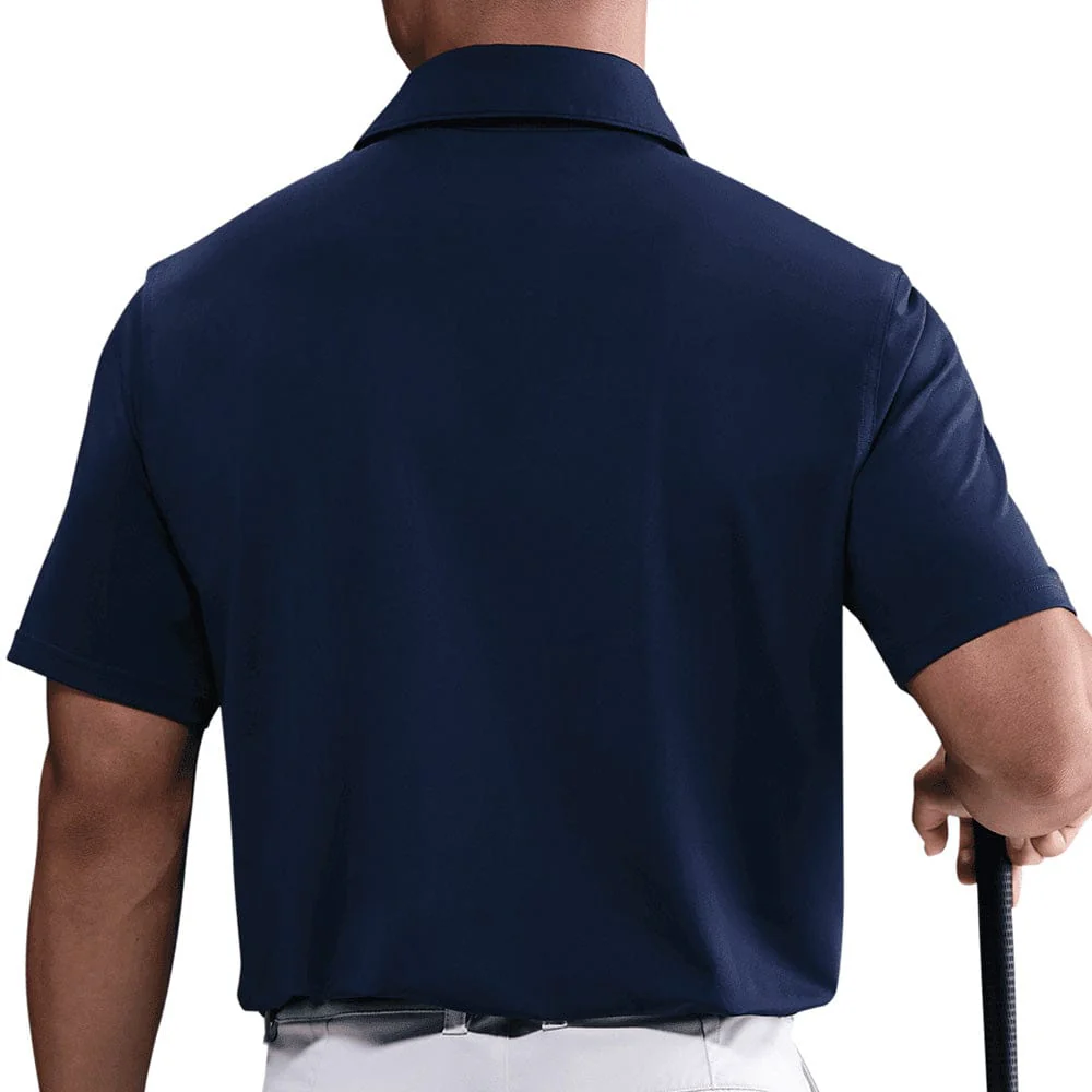 Nike Dri-Fit Velocity Solid Polo Shirt - College Navy/White - Image 2