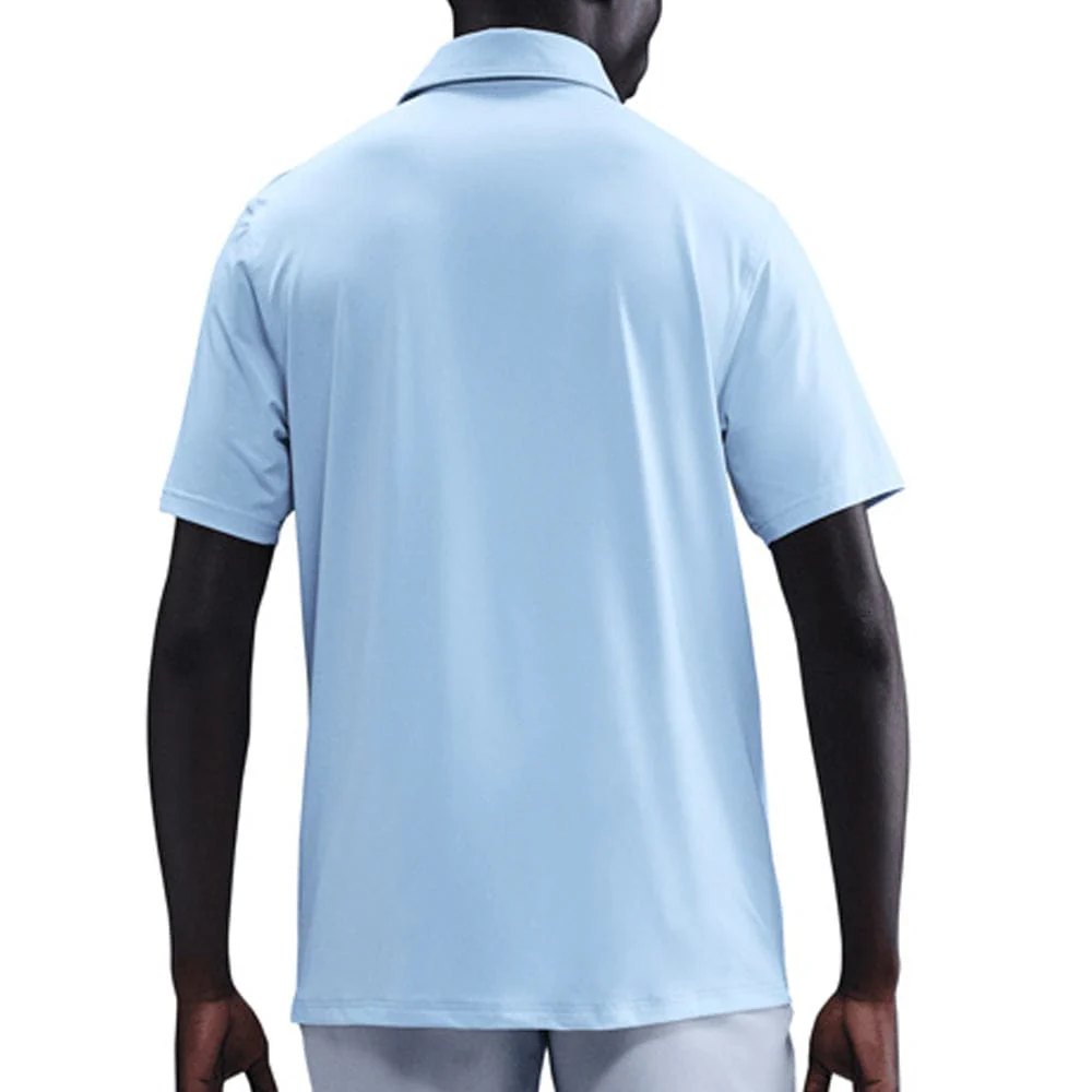 Nike Dri-Fit Velocity Solid Polo Shirt- Hydrogen Blue/Black - Image 2