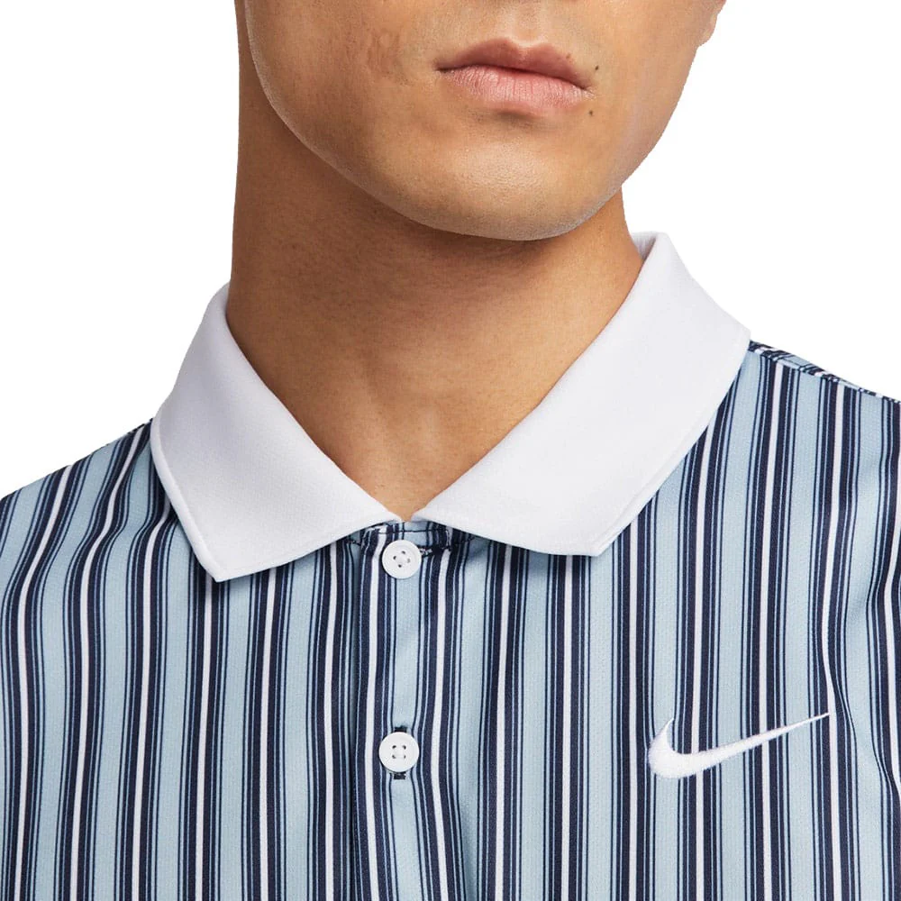 Nike Dri-Fit Victory+ Polo Shirt - Lt Armory Blue/White - Image 3