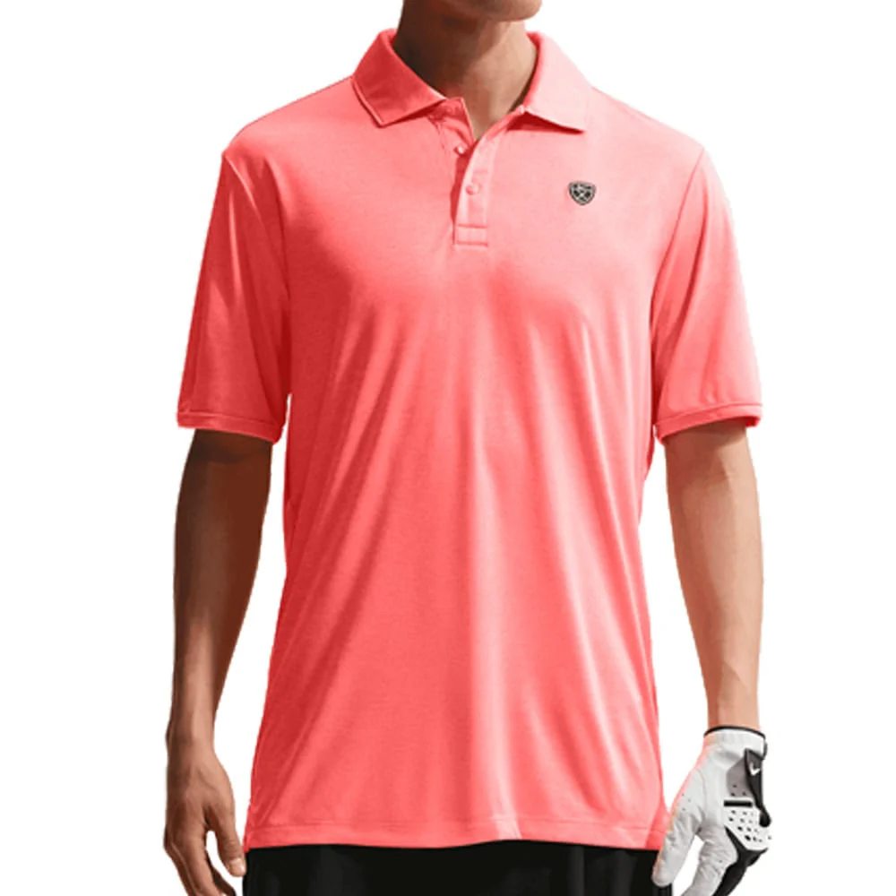 Nike Par 5 Dri-Fit Heather Polo Shirt - Hot Lava/Hot Lava