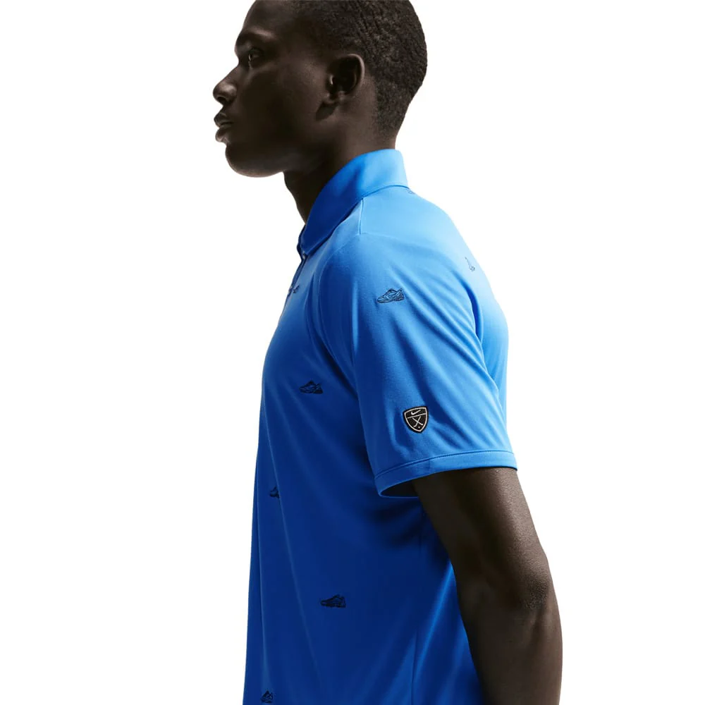 Nike Par 5 Dri-Fit Shoe Embroidered Polo Shirt - Pacific Blue/College Navy - Image 3