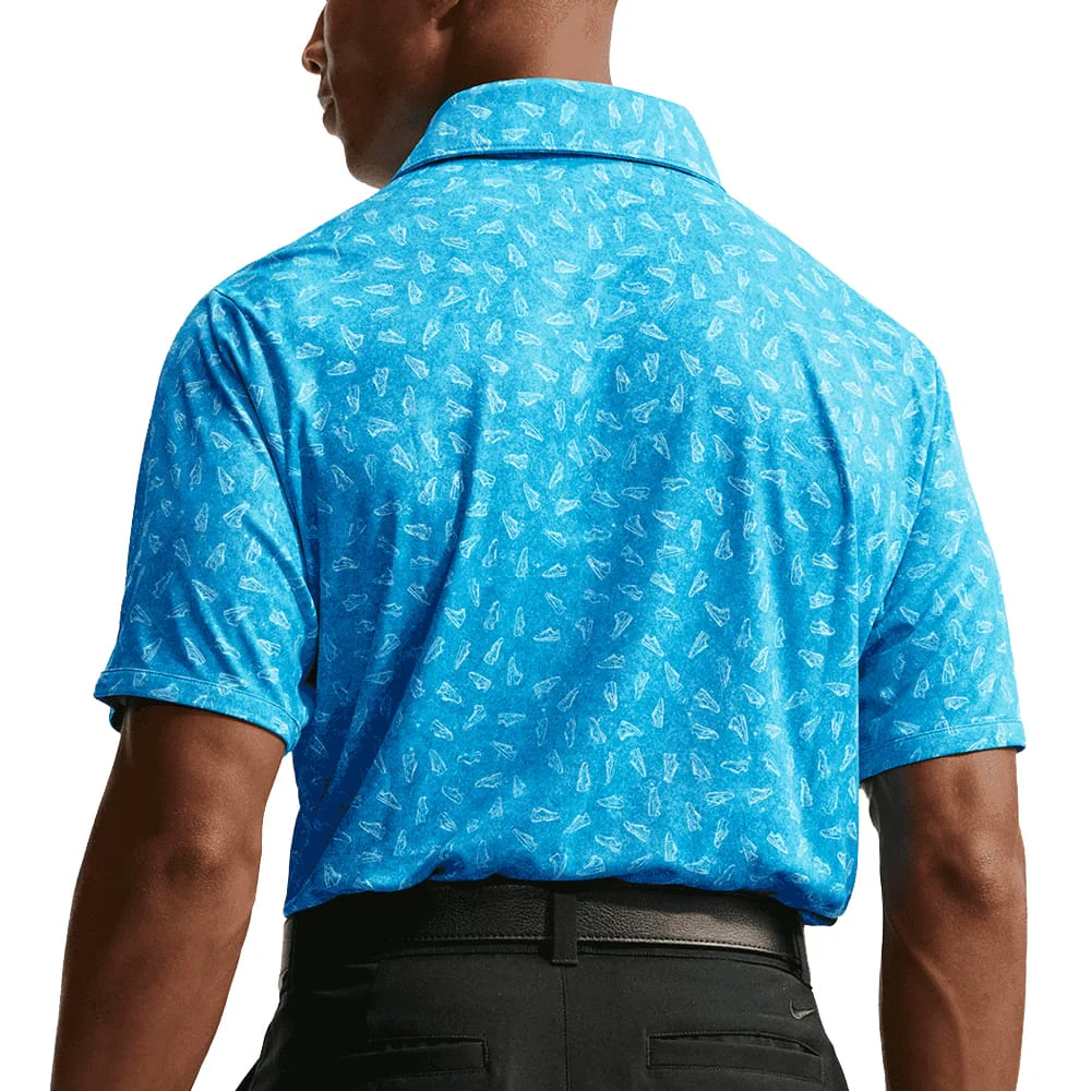 Nike Par Dri-Fit Grass Print Polo Shirt - Aurora Blue - Image 2