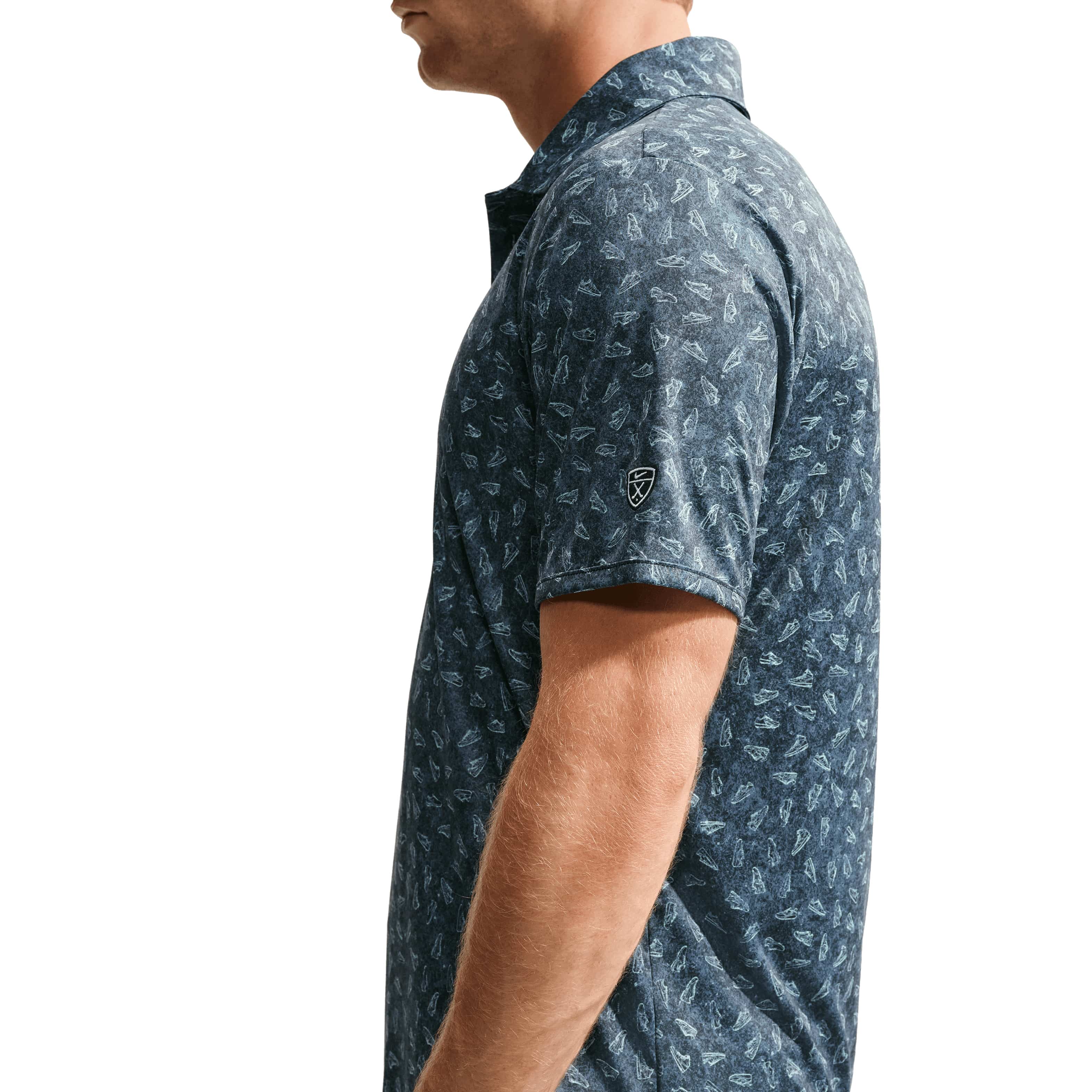 Nike Par Dri-Fit Grass Print Polo Shirt - Black - Image 3
