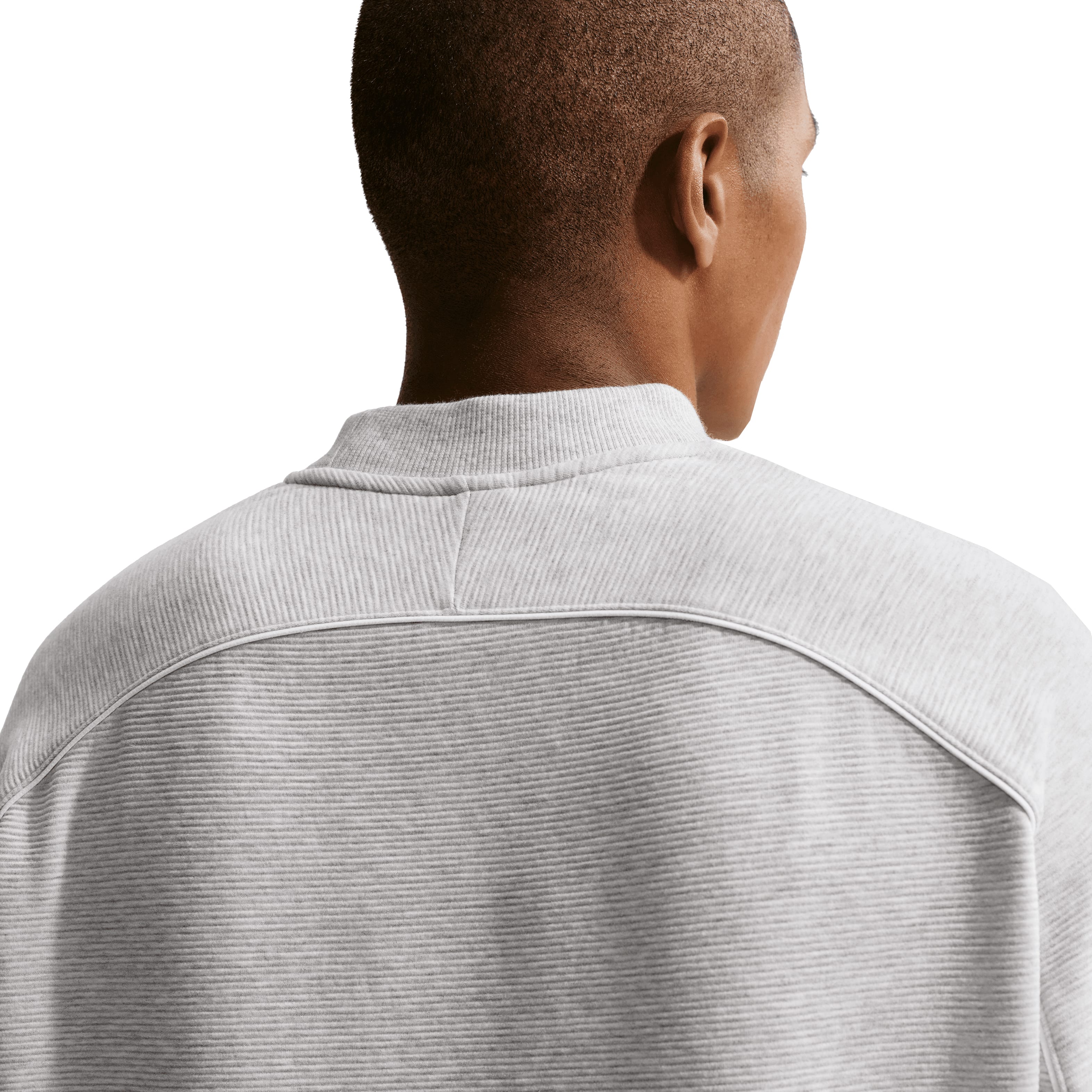 Nike Par Therma-Fit Crew Neck Pullover - Wolf Grey/White/Black - Image 4
