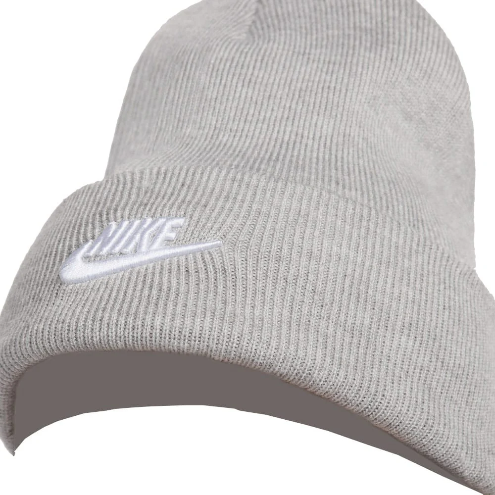 Nike Peak Beanie - Dk Grey Heather/White - Image 3