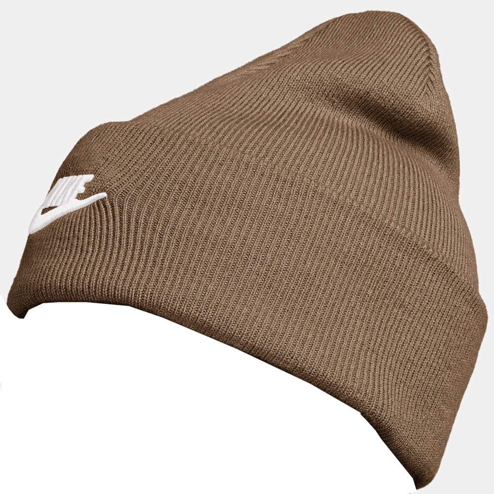 Nike Peak Beanie - Mosswood Brown/White - Image 2
