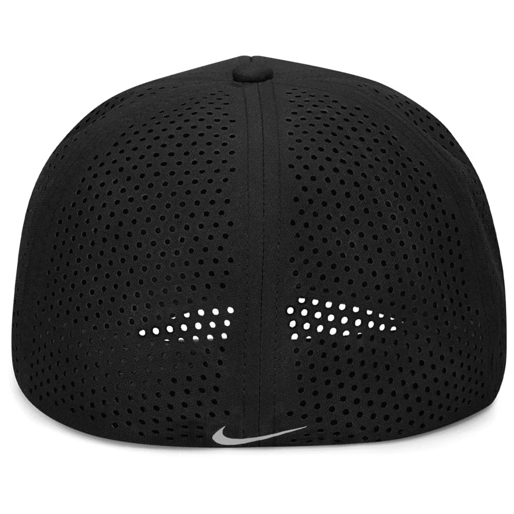 Nike Rise Dri-Fit Adv SwooshFlex Structured Golf Cap - Black/Anthracite/White - Image 2