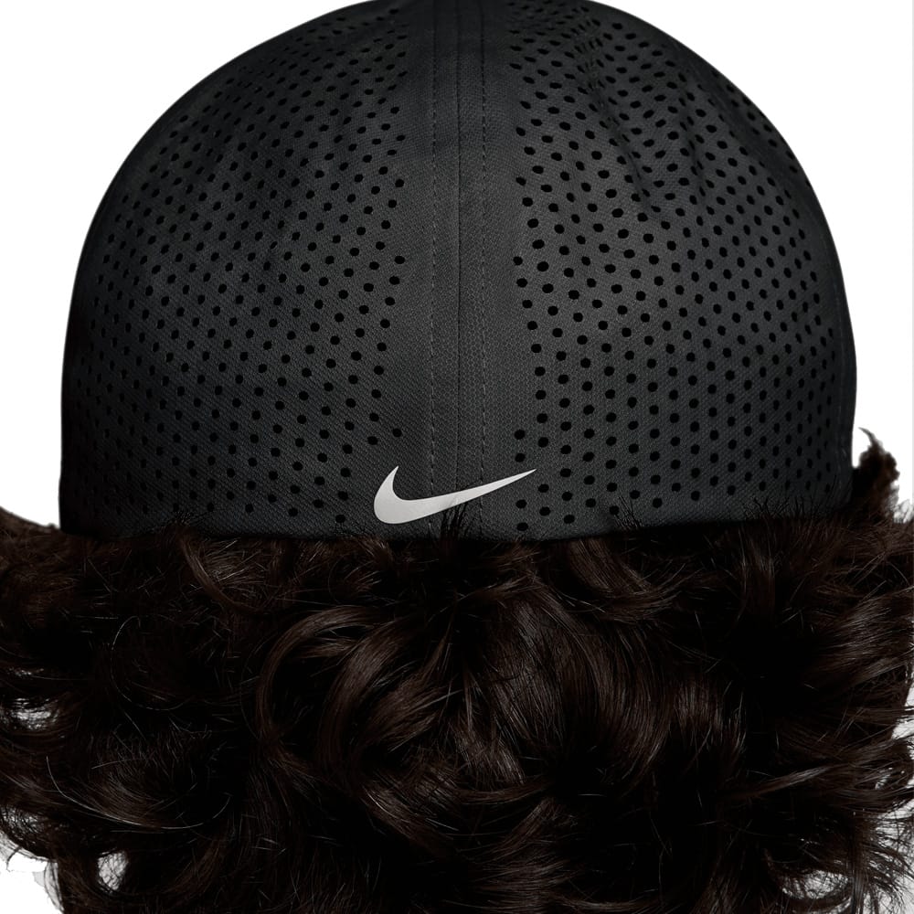 Nike Rise Dri-Fit Adv SwooshFlex Structured Golf Cap - Black/Anthracite/White - Image 4