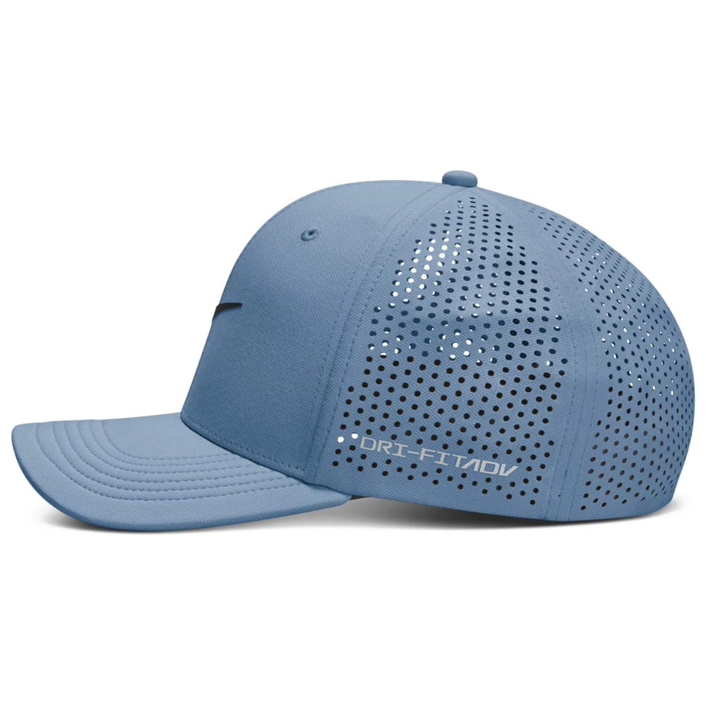 Nike Rise Dri-Fit Adv SwooshFlex Structured Golf Cap - Work Blue/Anthracite/Black - Image 3
