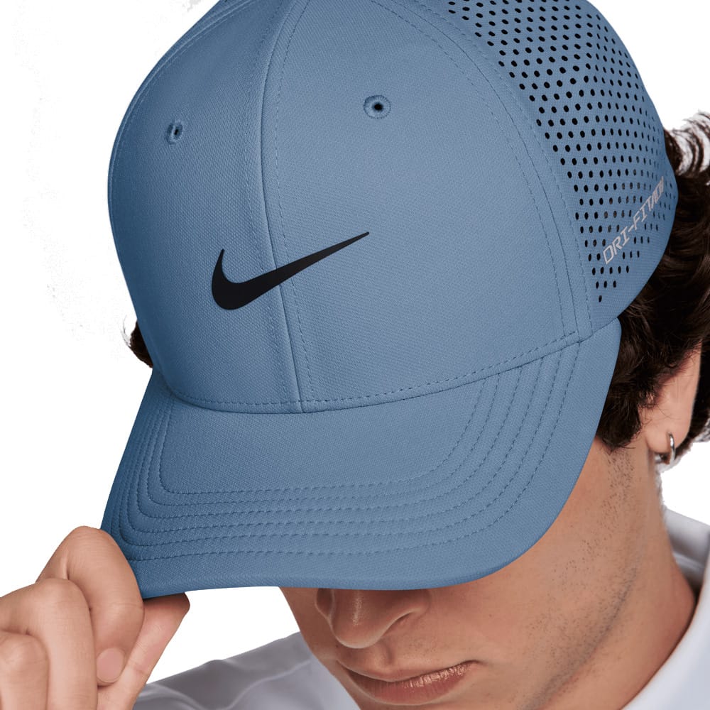 Nike Rise Dri-Fit Adv SwooshFlex Structured Golf Cap - Work Blue/Anthracite/Black - Image 4