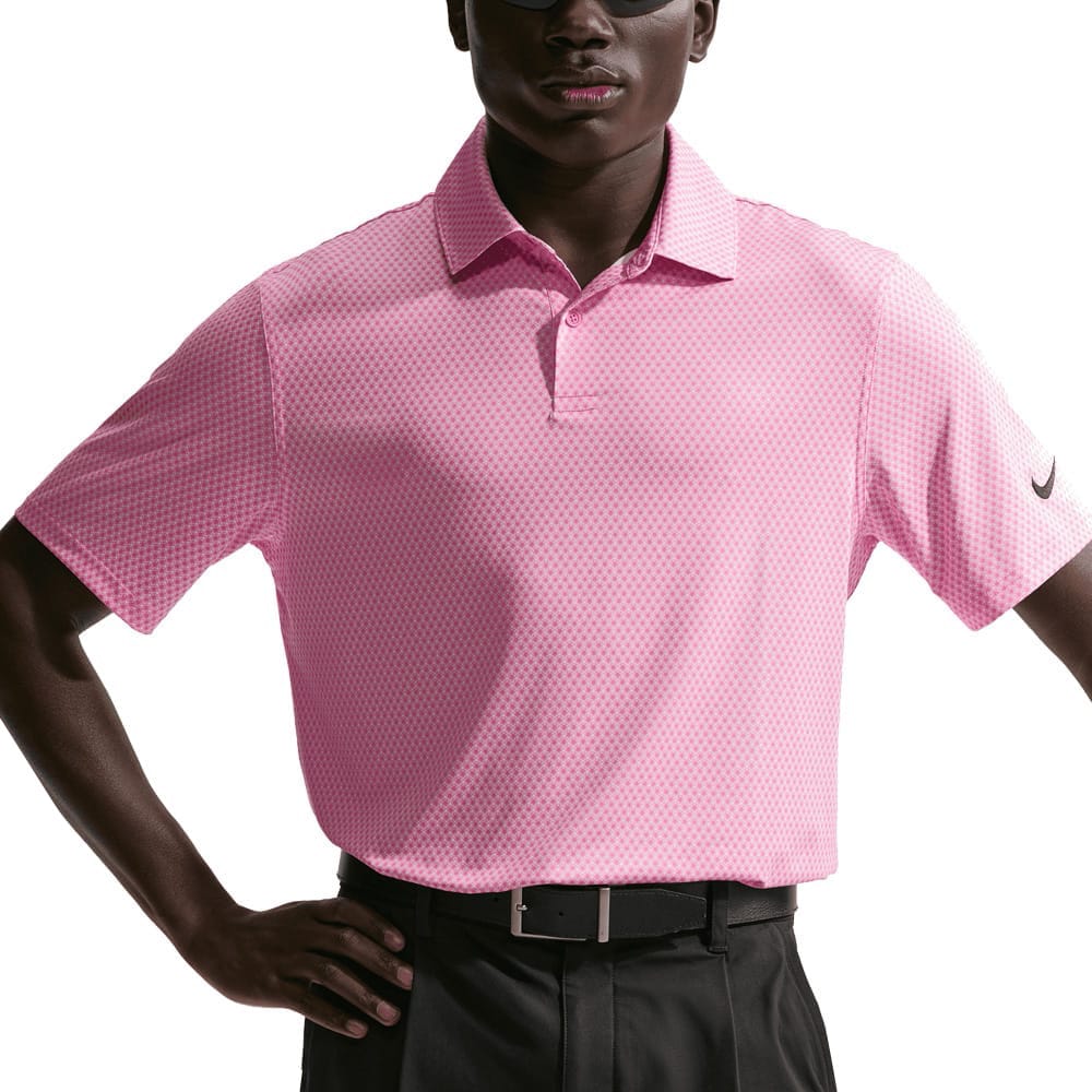 Nike Dri-Fit Velocity Floral Print Polo Shirt - Pink Foam/Peony/Black