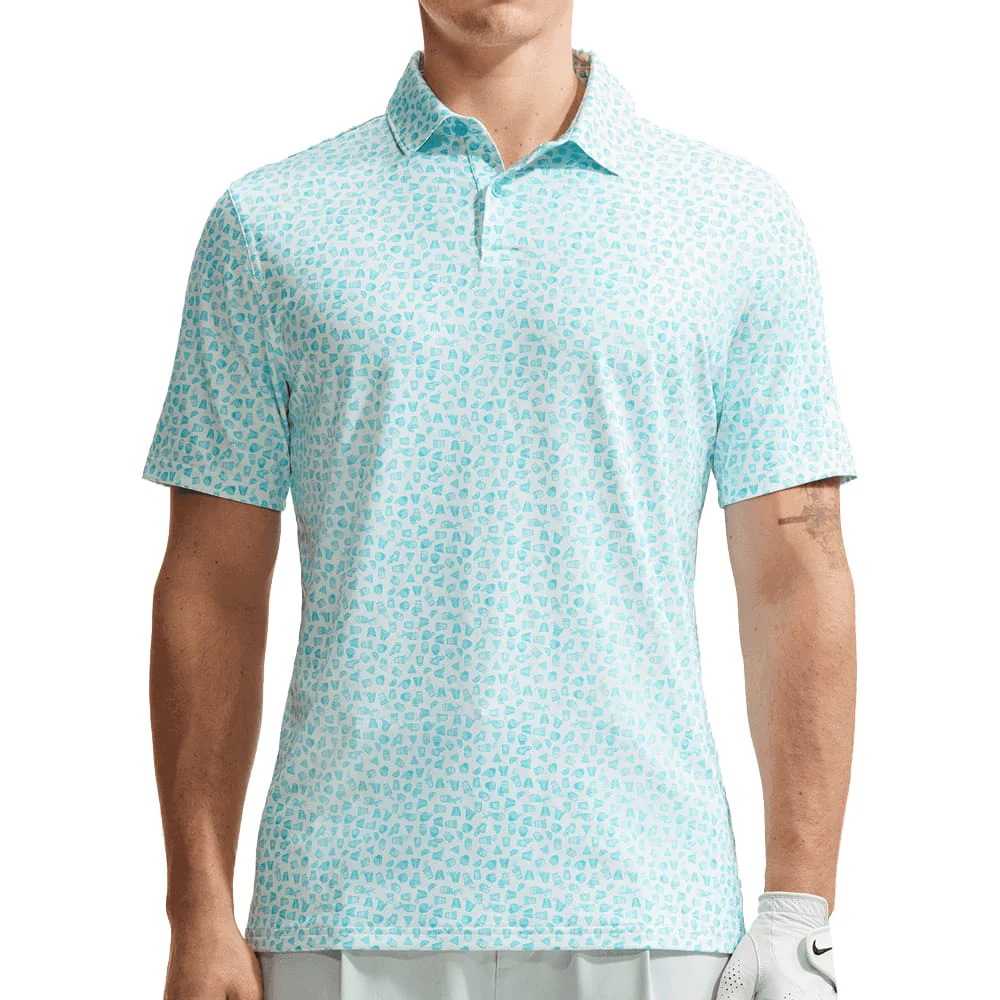 Nike Dri-Fit Velocity Micro-Print Polo Shirt - Jade Horizon/Jade Horizon/White