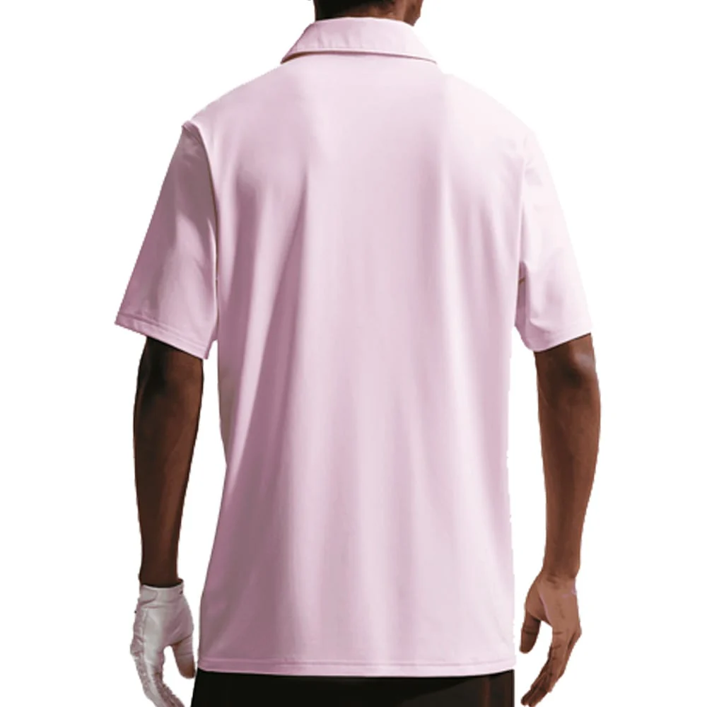 Nike Dri-Fit Velocity Solid Polo Shirt - Pink Foam/Black - Image 2