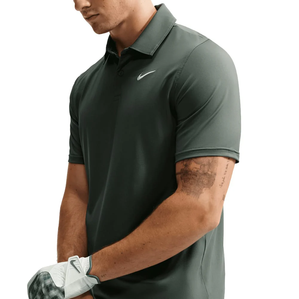 Nike Dri-Fit Velocity Polo Shirt - Camo Green/White - Image 4
