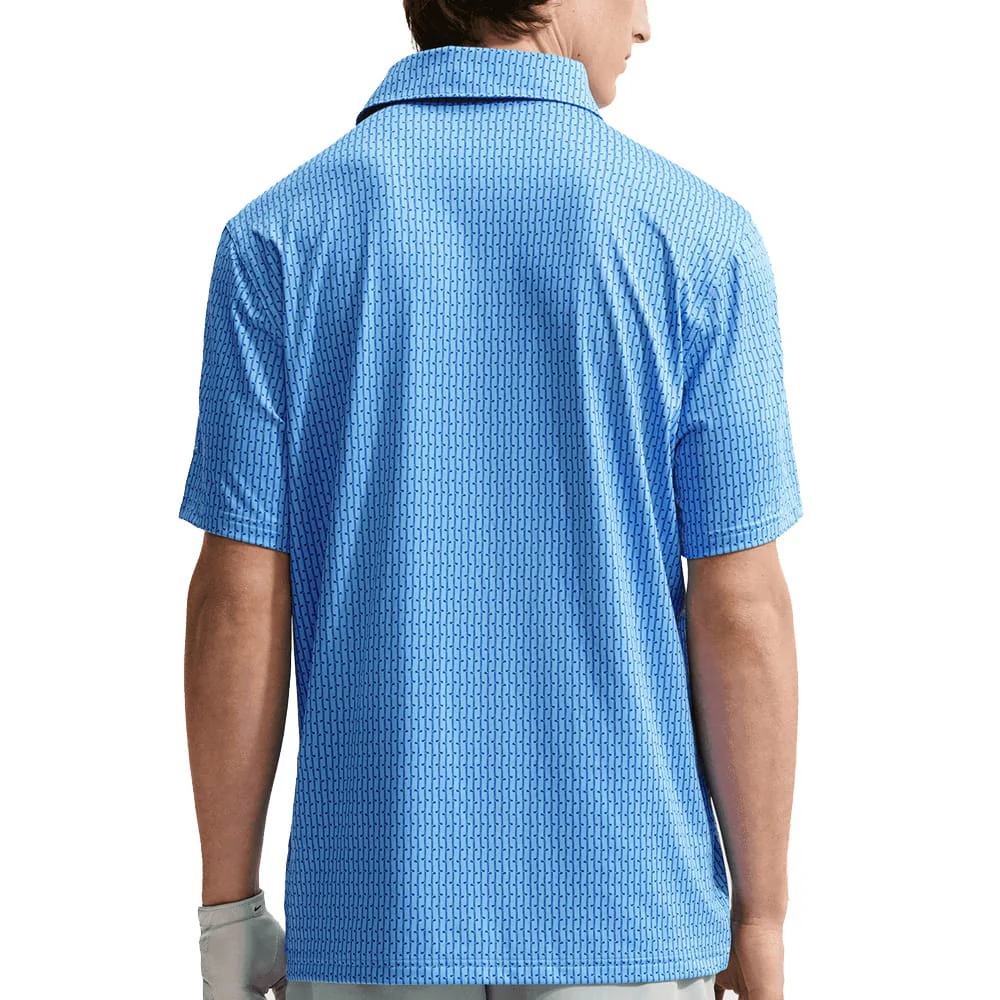 Nike Dri-Fit Velocity Printed Polo Shirt - University Blue/White - Image 3