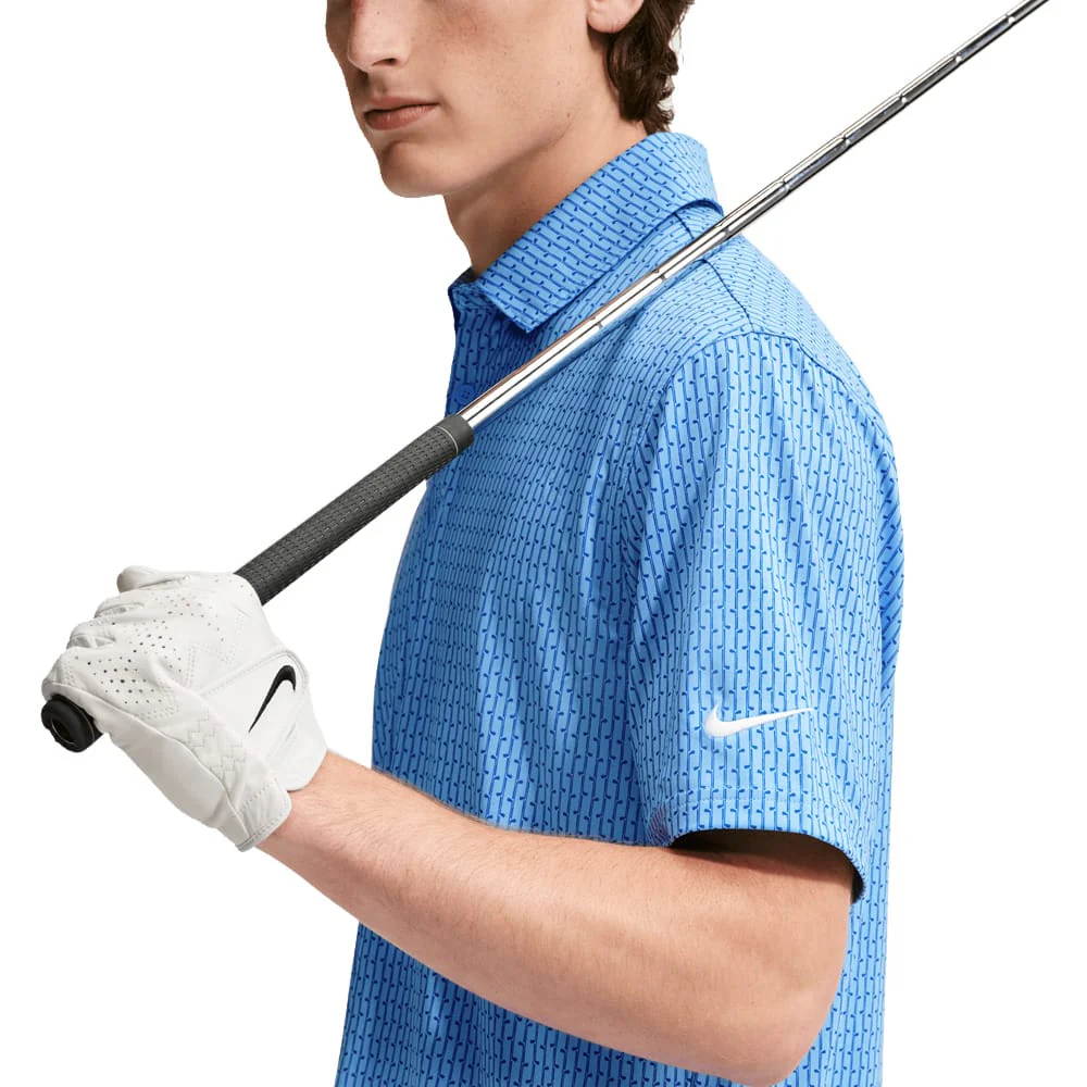 Nike Dri-Fit Velocity Printed Polo Shirt - University Blue/White - Image 4