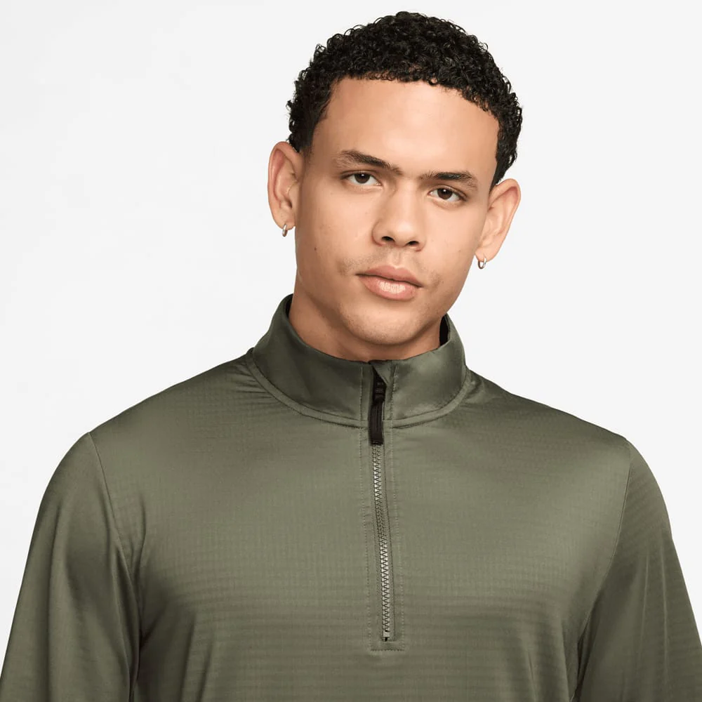 Nike Victory Dri-FIT 1/2-Zip Pullover - Medium Olive/Pale Ivory - Image 3
