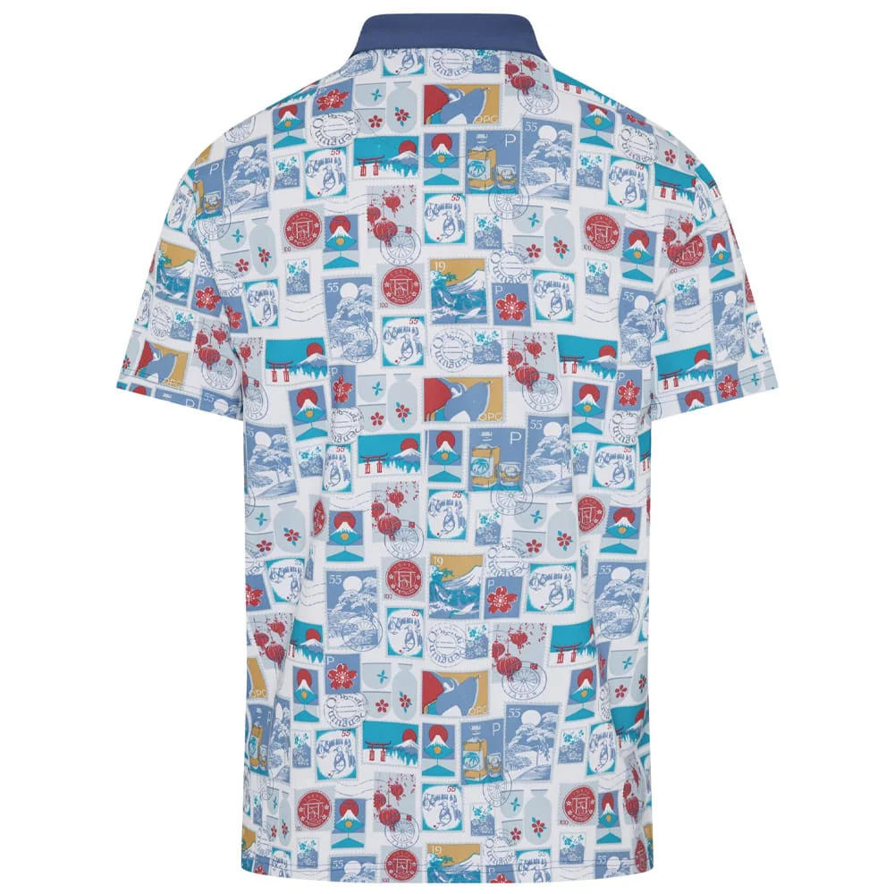 Original Penguin Pete's Stamp Roadmap Polo Shirt - Bright White - Image 2