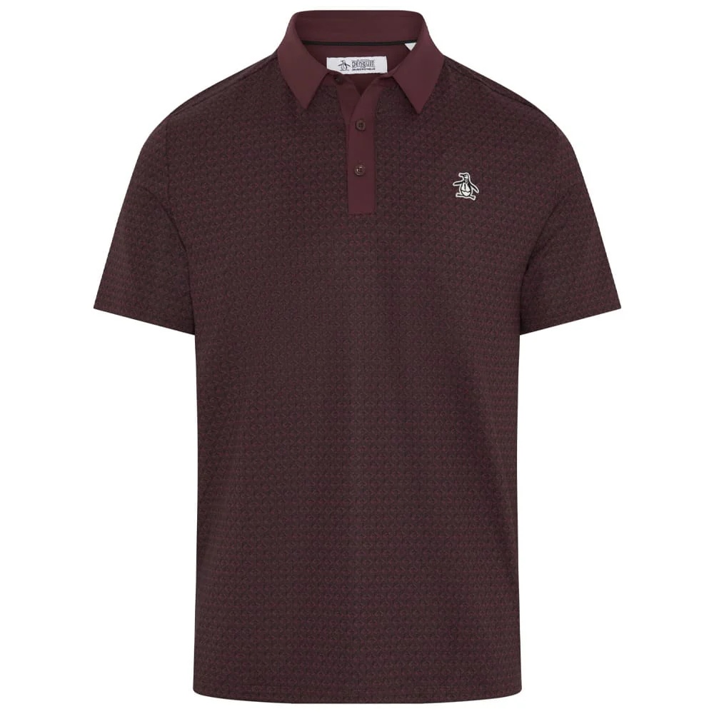 Original Penguin Pete's Tee Time Polo Shirt - Mauve Wine