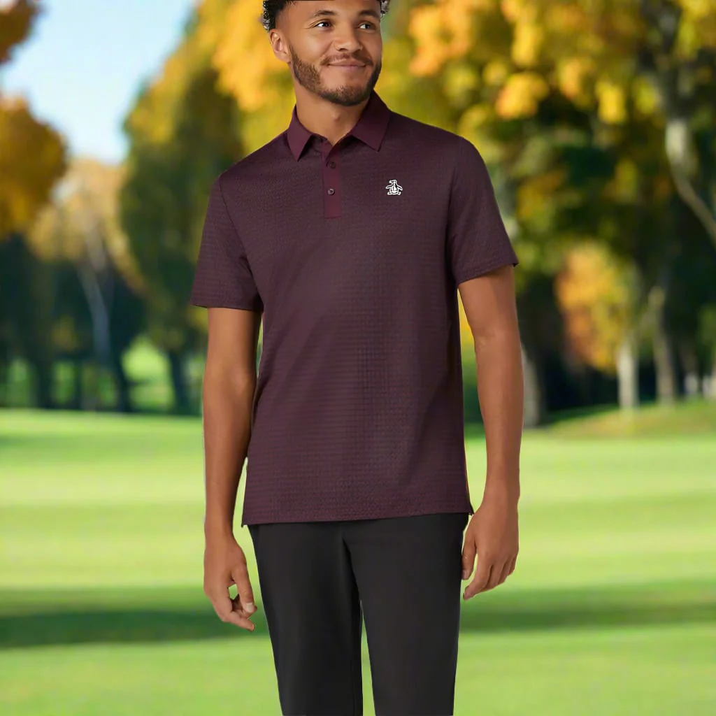 Original Penguin Pete's Tee Time Polo Shirt - Mauve Wine - Image 6