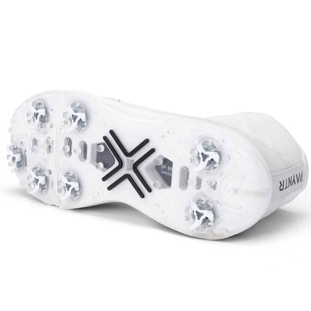 PAYNTR X Sport Mid LE Waterproof Spiked Shoes - White/Black/Metallic Silver - Image 3