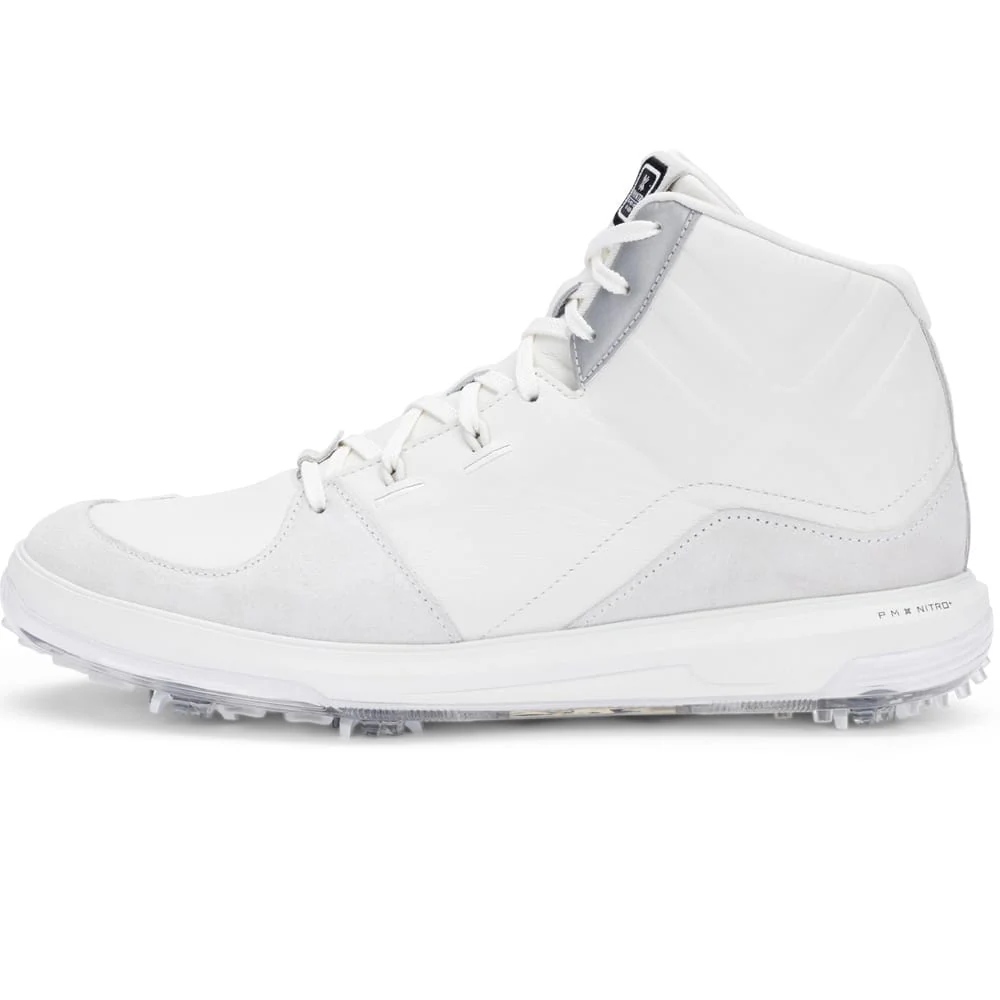 PAYNTR X Sport Mid LE Waterproof Spiked Shoes - White/Black/Metallic Silver - Image 4