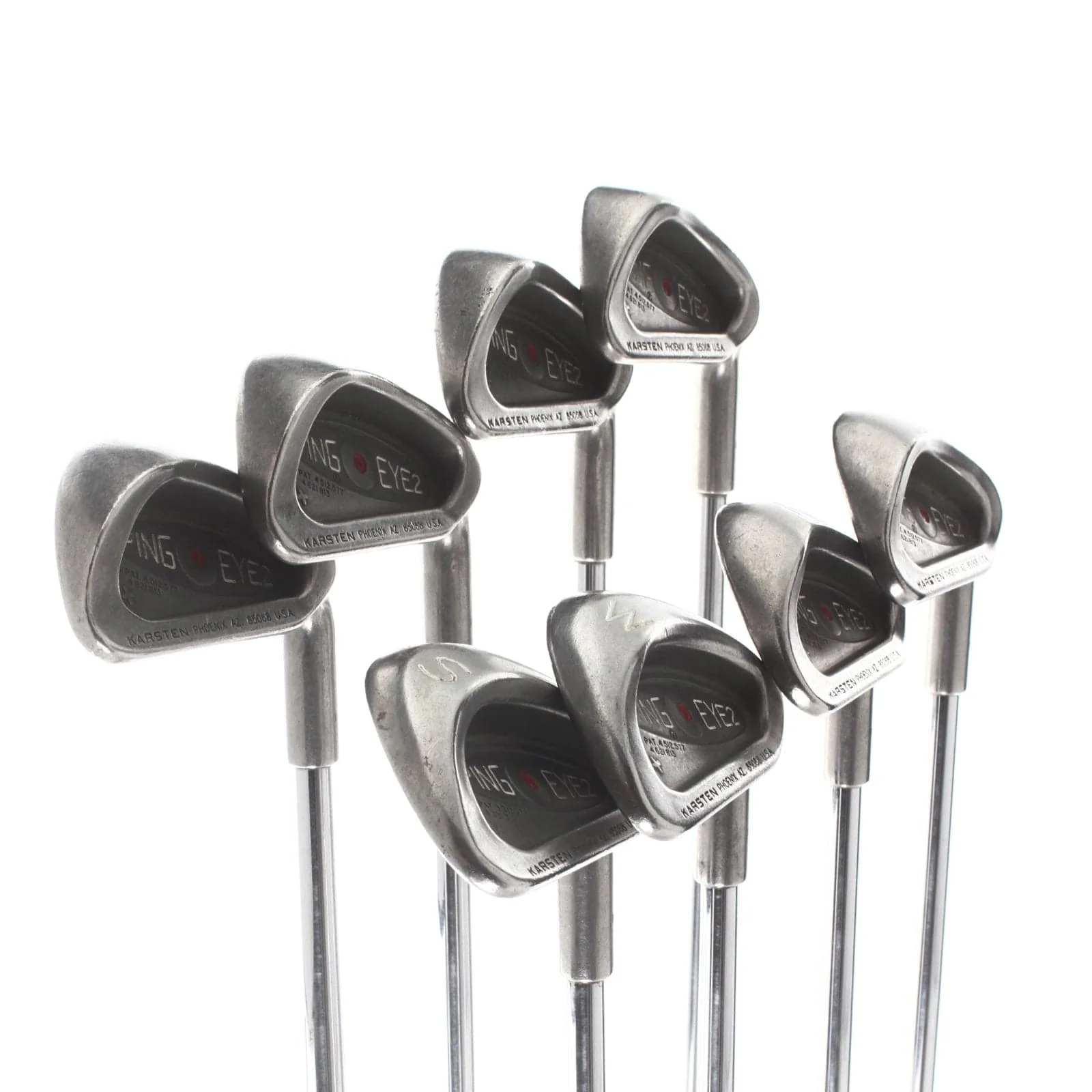 Ping Eye2 Steel Mens Right Hand Irons 4-SW Red Dot 0.75* Flat Regular - Ping Karsten - Image 2