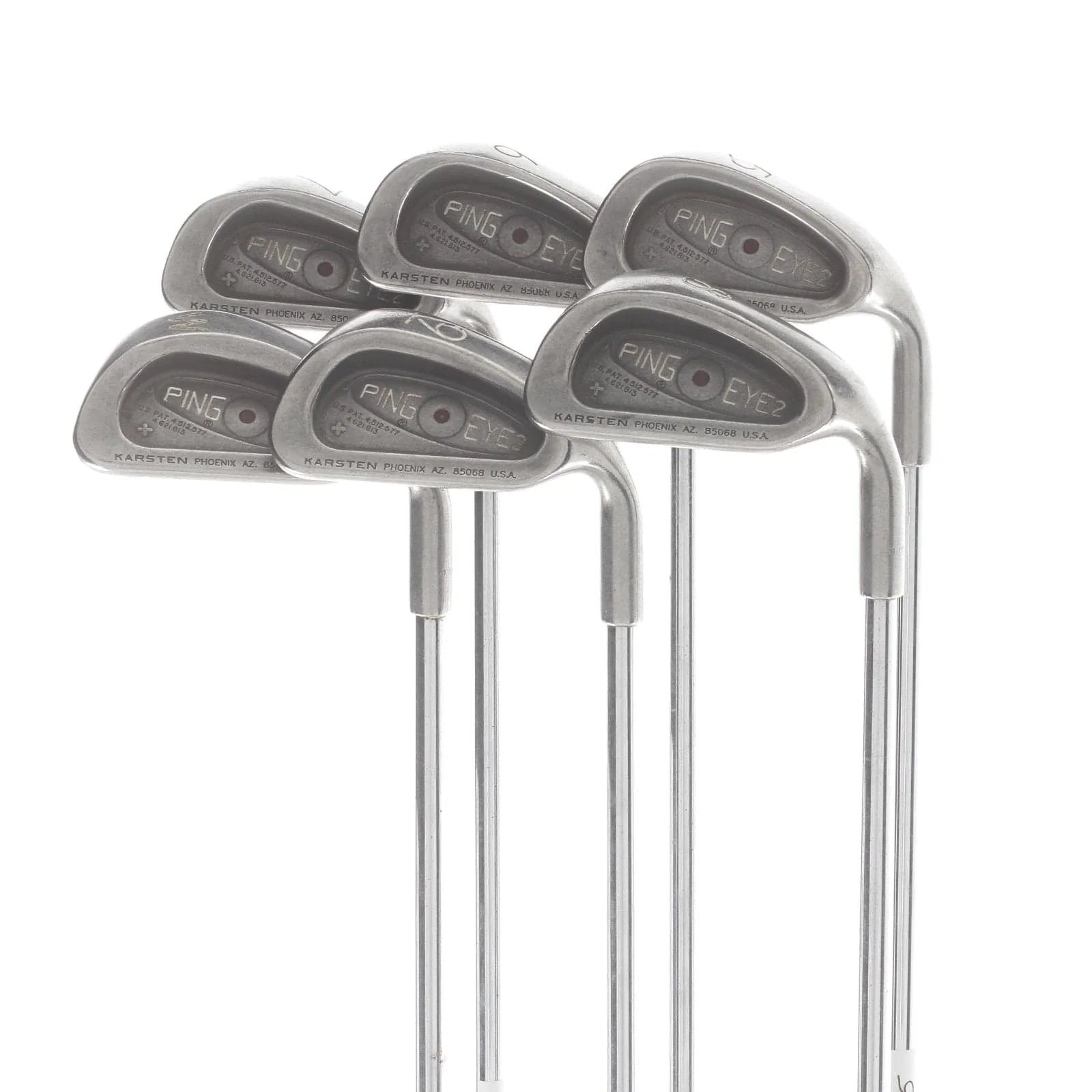 Ping Eye2 Steel Mens Right Hand Irons 5-PW Red Dot 0.75* Flat Regular - Ping
