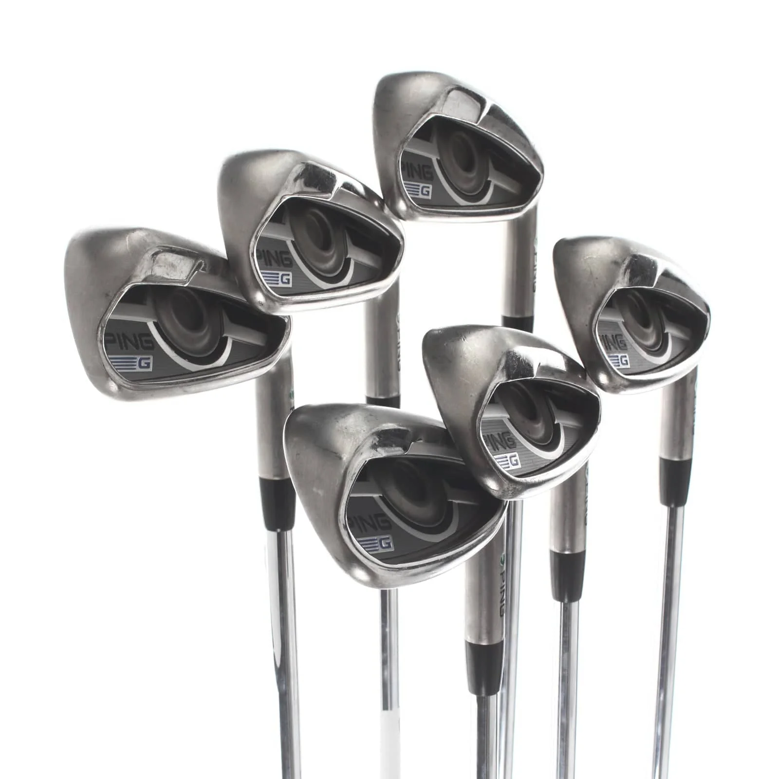Ping G Series Steel Mens Right Hand Irons 5-PW Green Dot 1.5* Upright Regular - Ping AWT 2.0 - Image 2