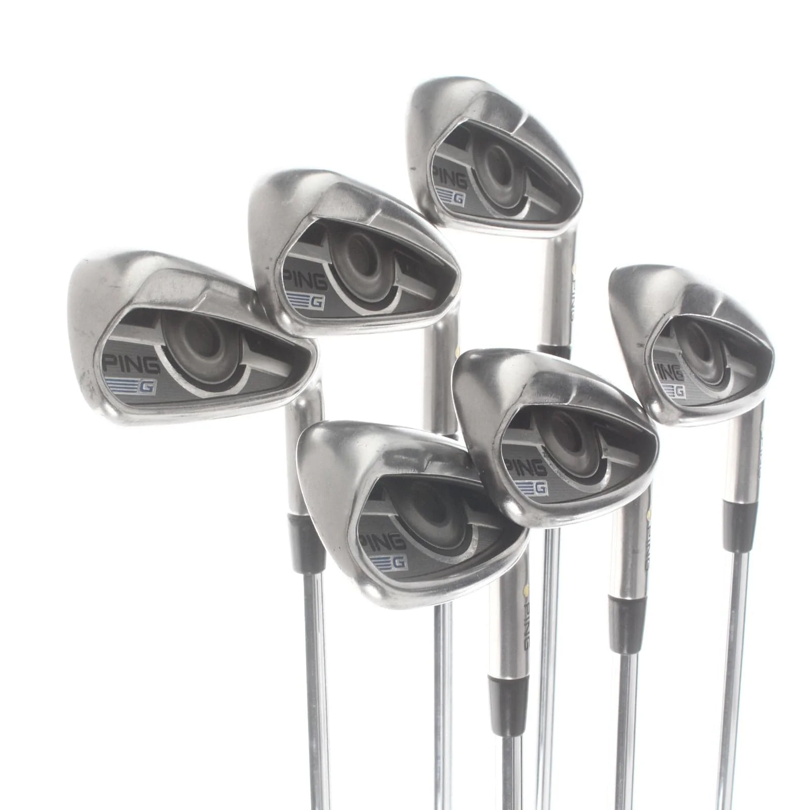 Ping G Series Steel Mens Right Hand Irons 5-PW Yellow Dot 1.5* Upright Regular - Ping AWT 2.0 - Image 2