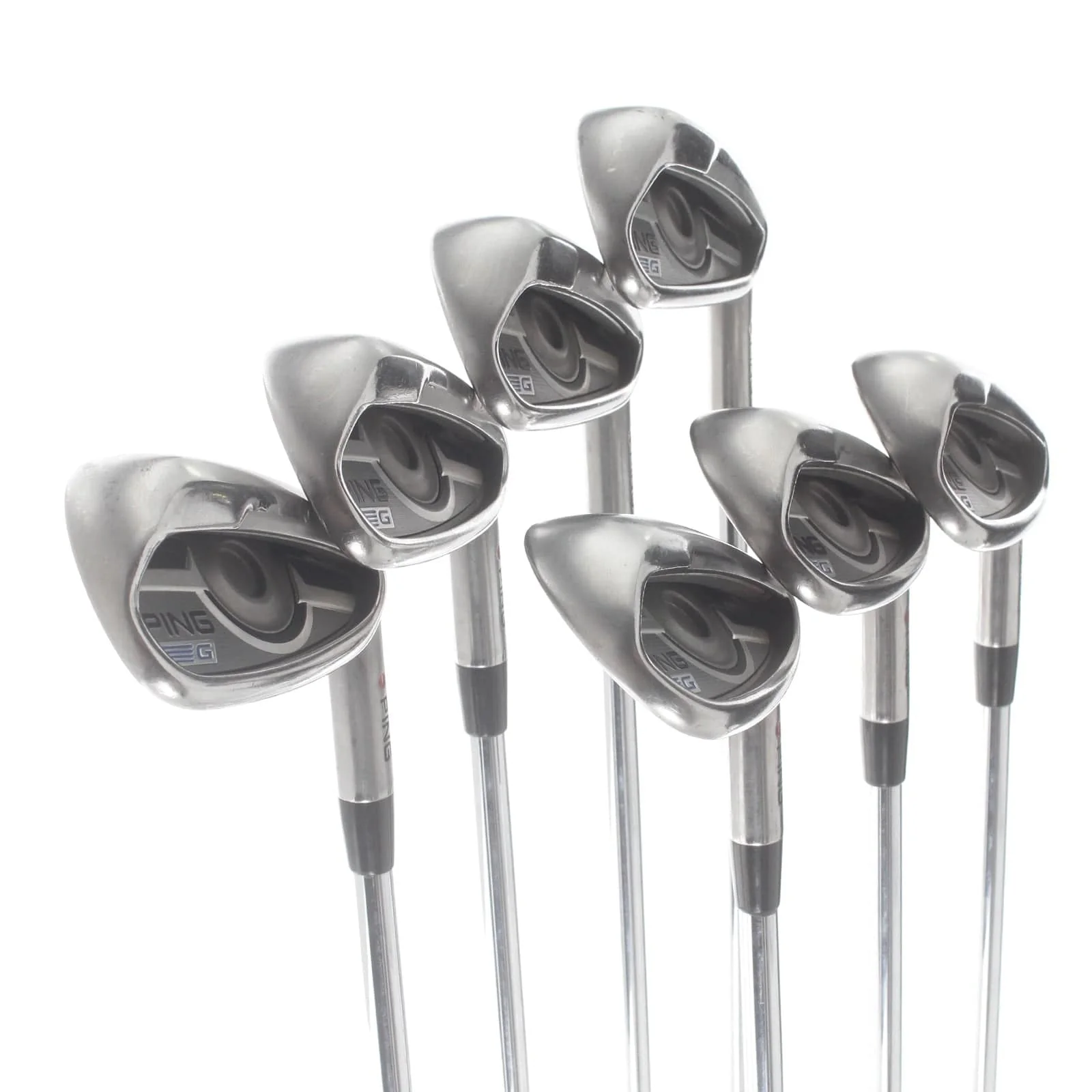 Ping G Series Steel Mens Right Hand Irons 6-SW+UW Orange Dot 2* Flat Regular - Ping AWT 2.0 - Image 2