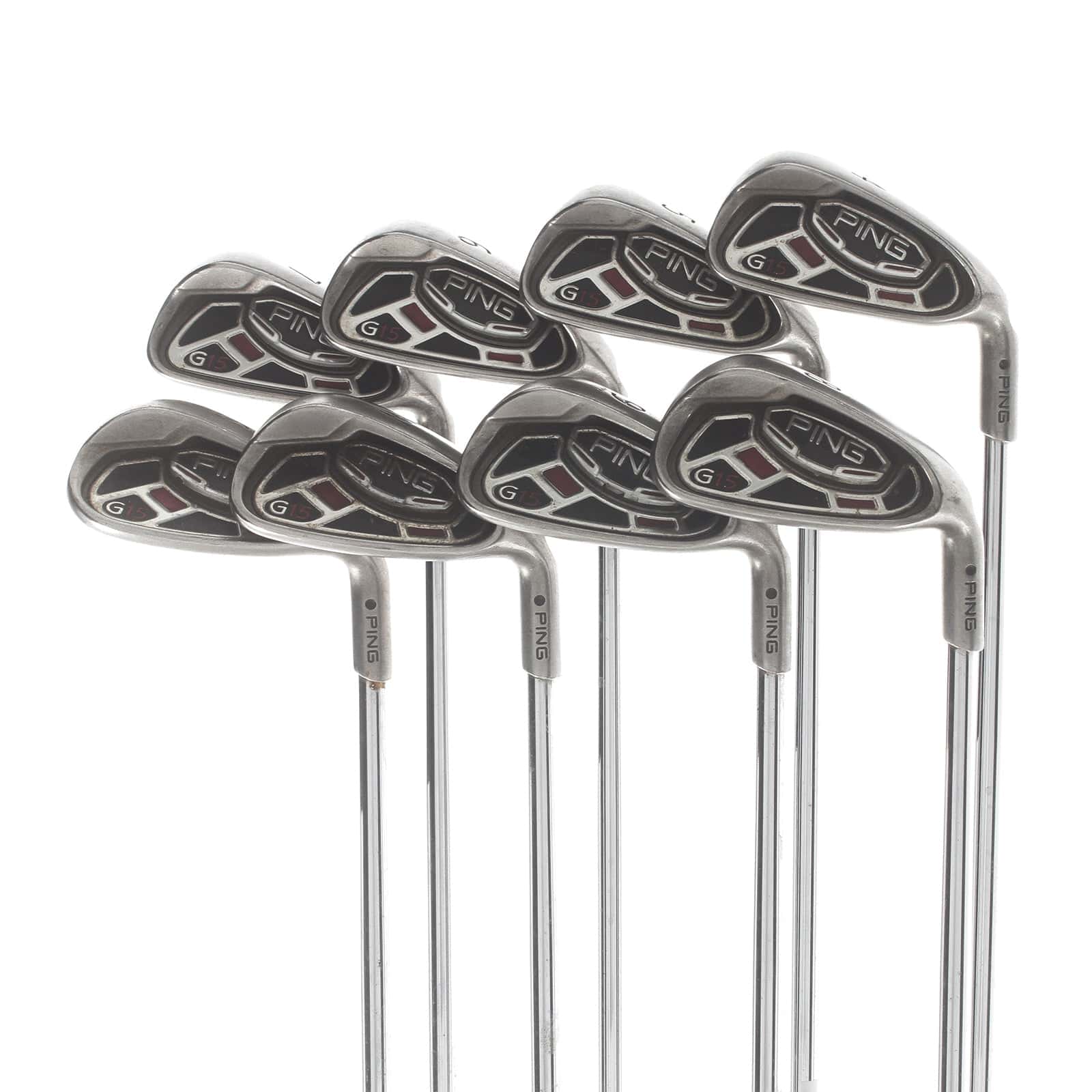 Ping G15 Steel Mens Right Hand Irons 4-SW Black Dot Regular - Ping AWT