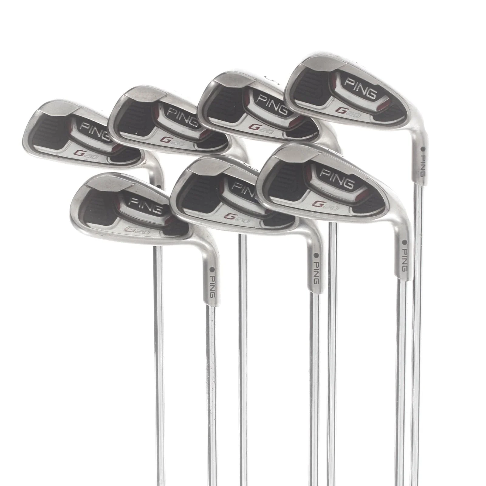 Ping G20 Steel Mens Right Hand Irons 4-SW Black Dot Regular - CFS