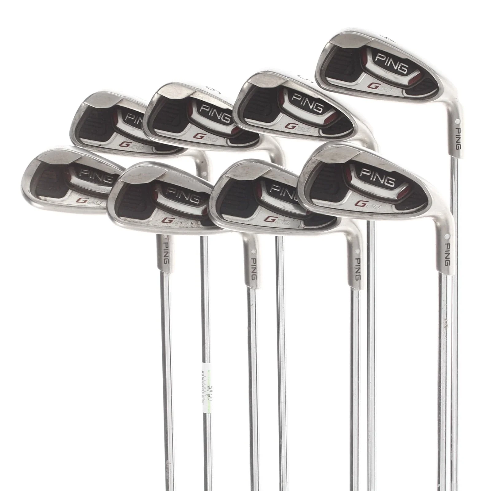 Ping G20 Steel Mens Right Hand Irons 4-SW White Dot 3* Upright Regular - Ping CFS