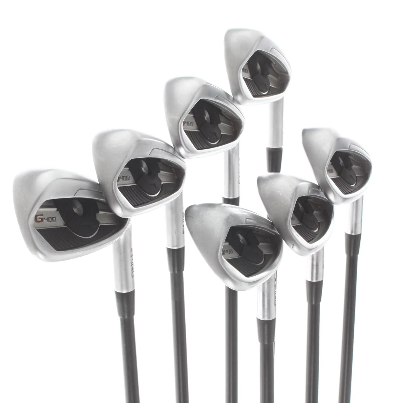 Ping G400 Graphite Mens Right Hand Irons 5-UW Orange Dot 2* Flat Regular - Ping Alta CB - Image 2