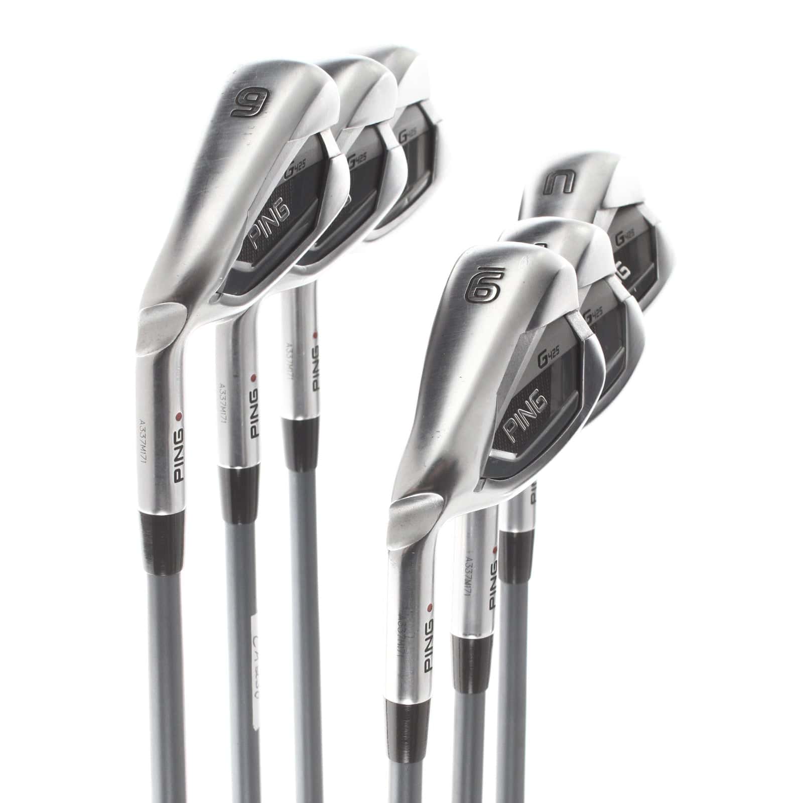 Ping G425 Graphite Mens Left Hand Irons 6-UW Orange Dot 2* Flat Senior - Ping AWT - Image 2