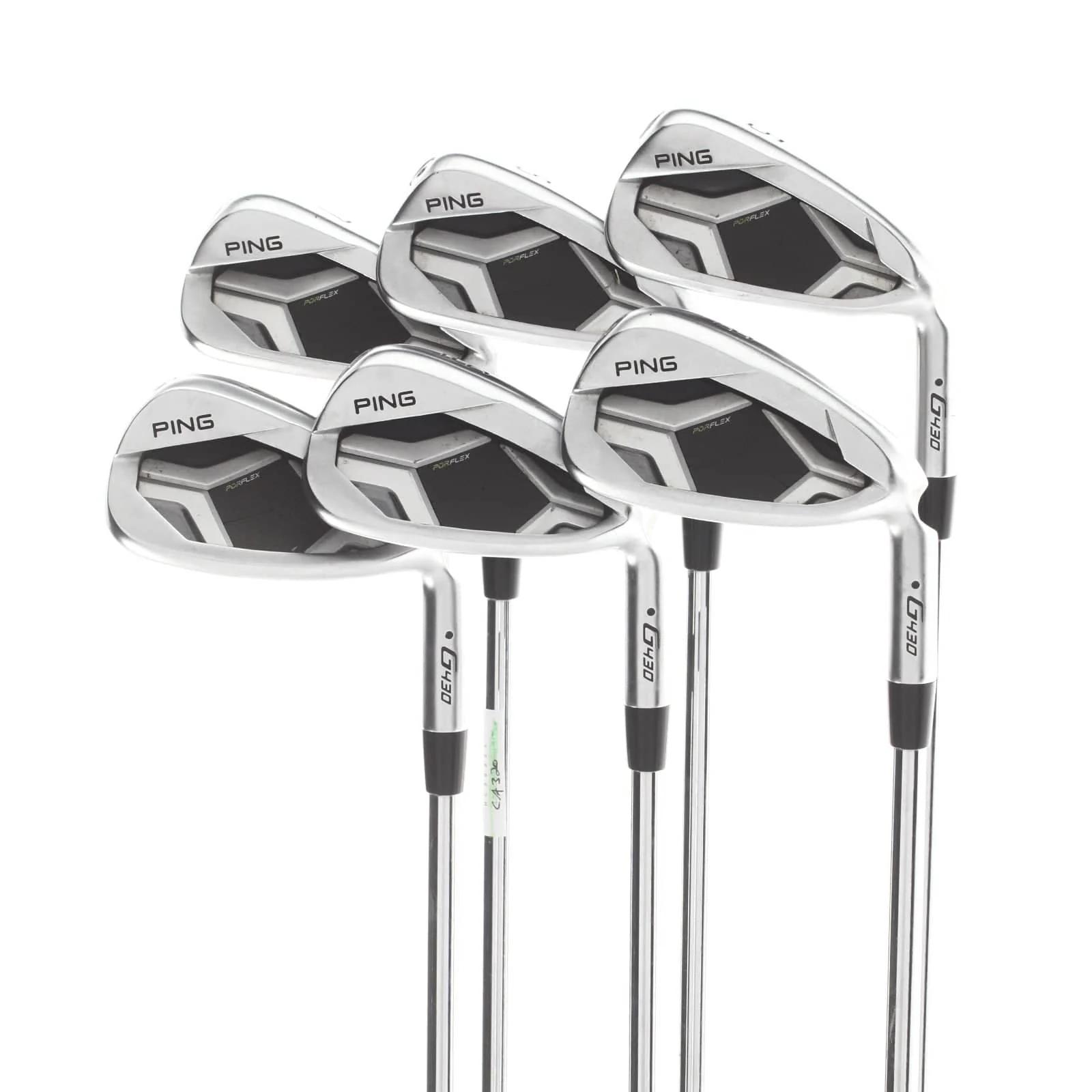 Ping G430 Steel Mens Right Hand Irons 5-PW Black Dot Stiff - Ping AWT 2.0