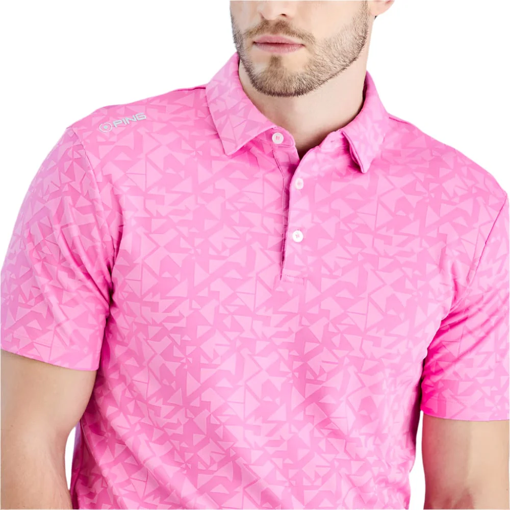 Ping Geo-Camo Polo Shirt - Ultra Pink - Image 4